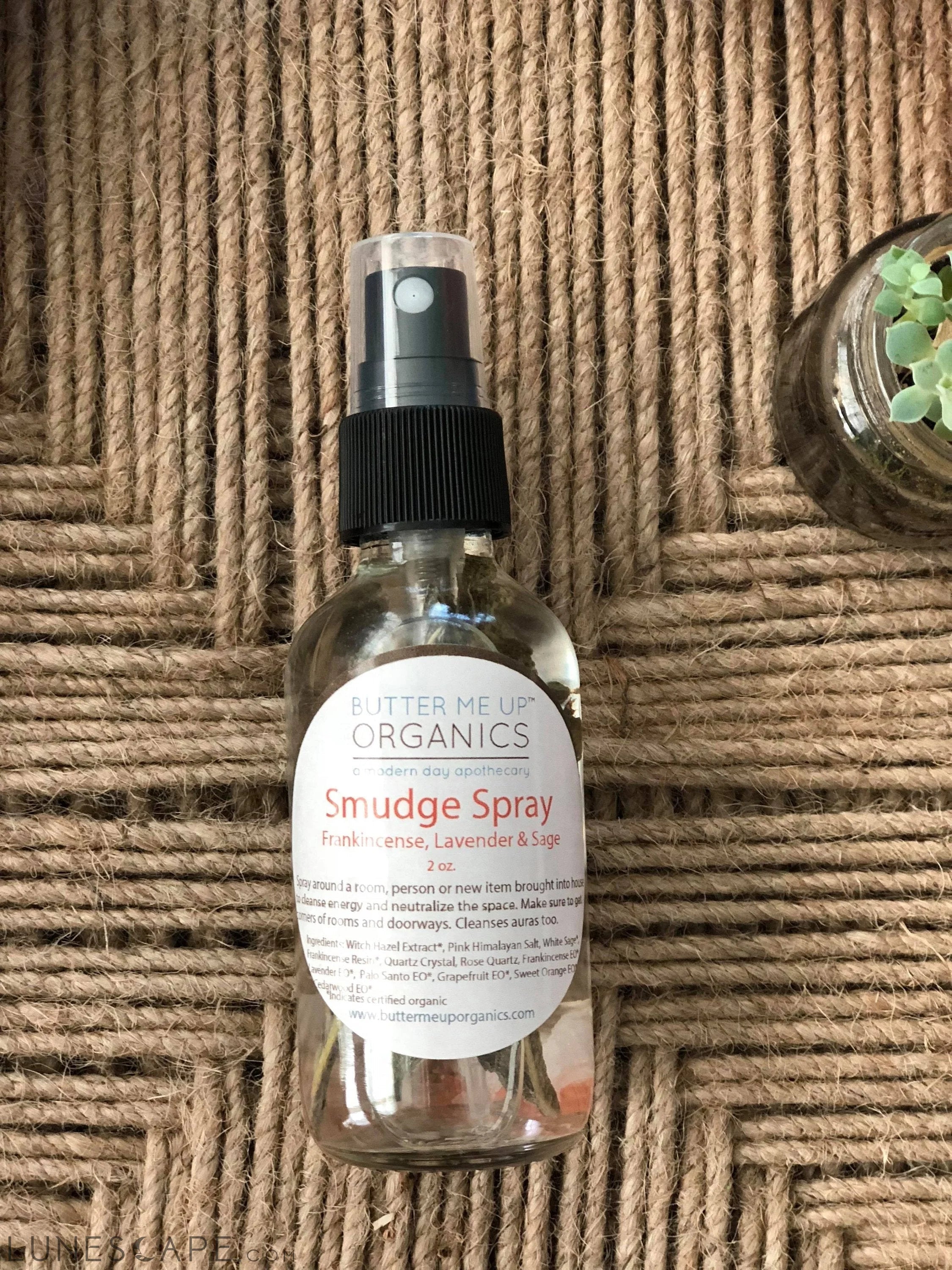Organic Energy Cleansing Spray / Smudge Spray / Space Clearing / LUNESCAPE