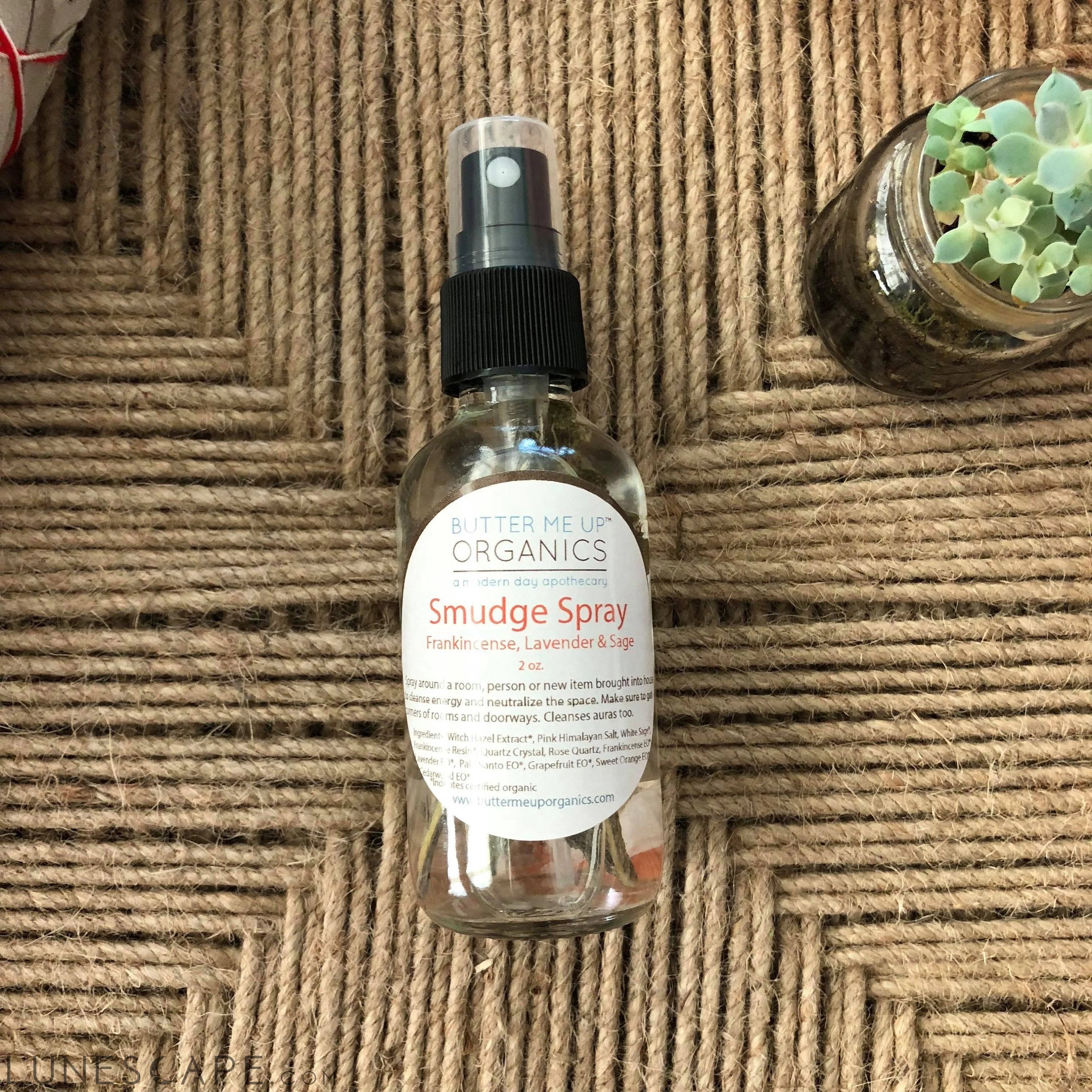 Organic Energy Cleansing Spray / Smudge Spray / Space Clearing / LUNESCAPE