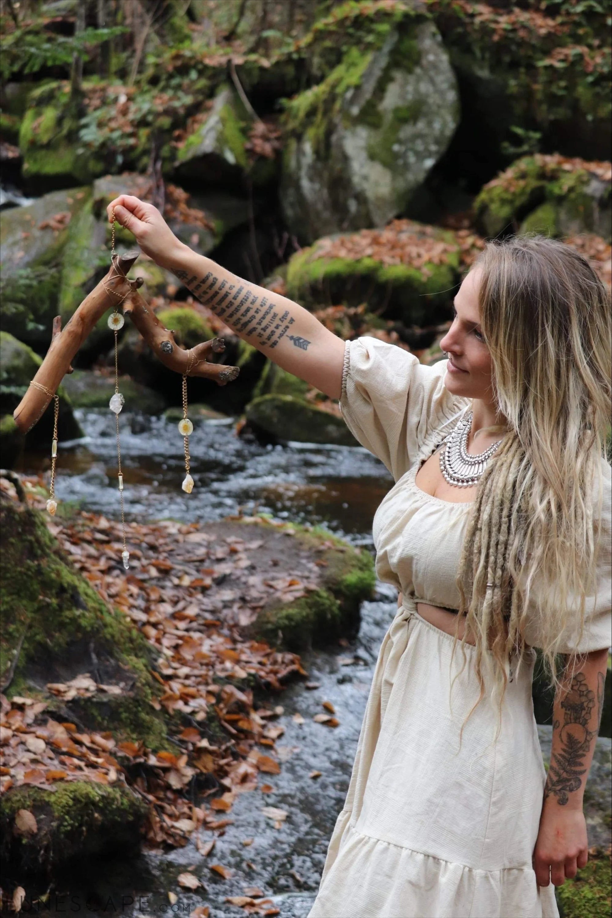 Organic Raw Cotton Goddess Dress LUNESCAPE