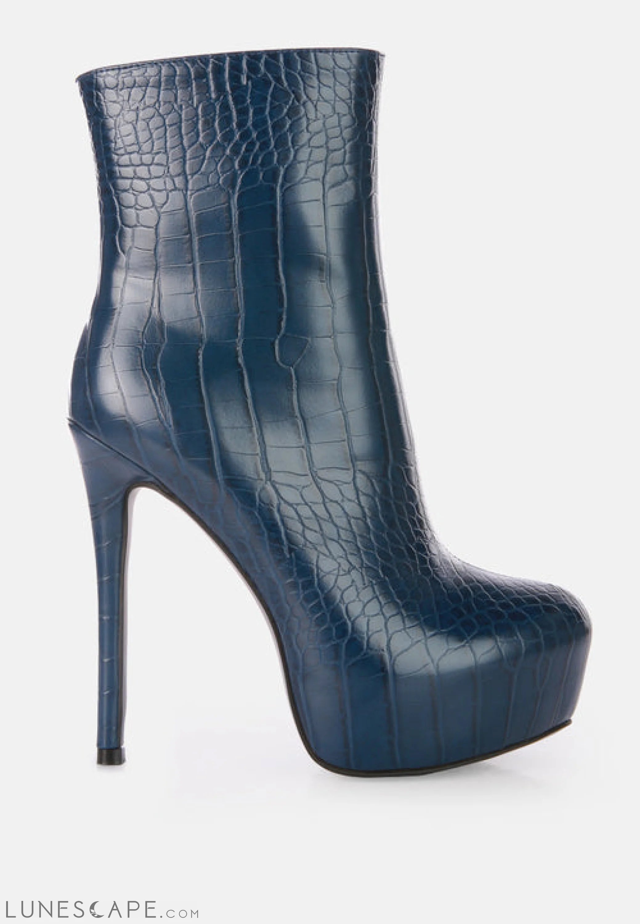 Orion High Heeled Croc Ankle Boot LUNESCAPE