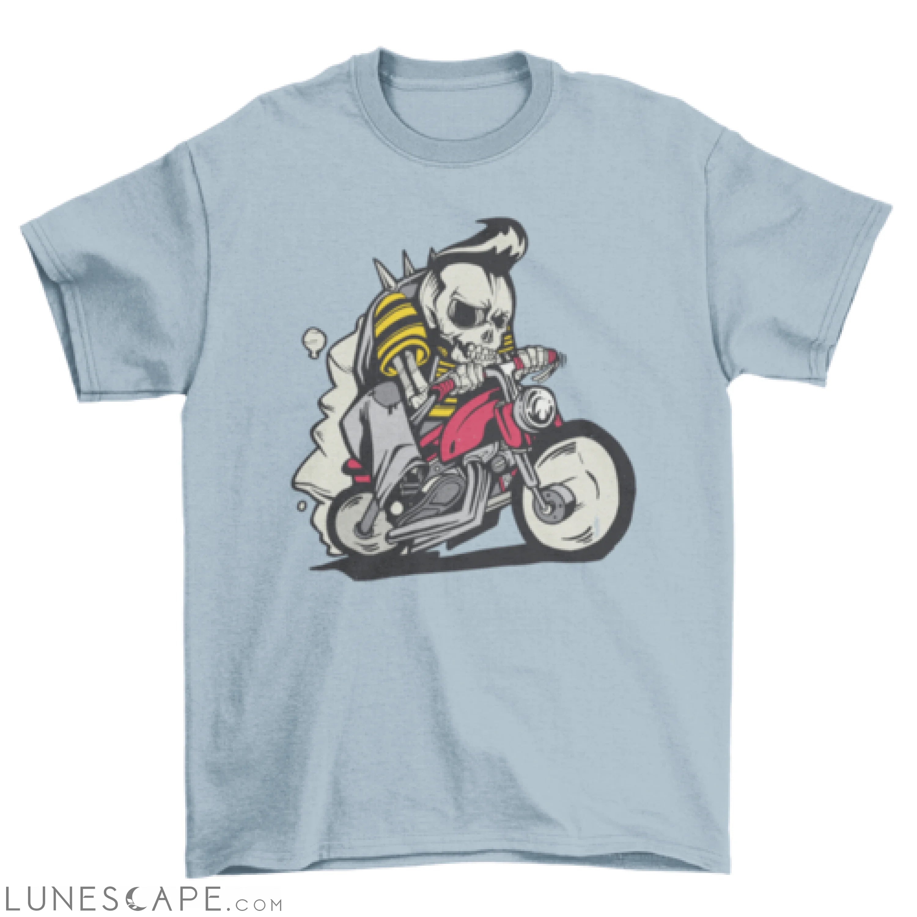 Outlaw Skeleton Bike Rider T-shirt LUNESCAPE