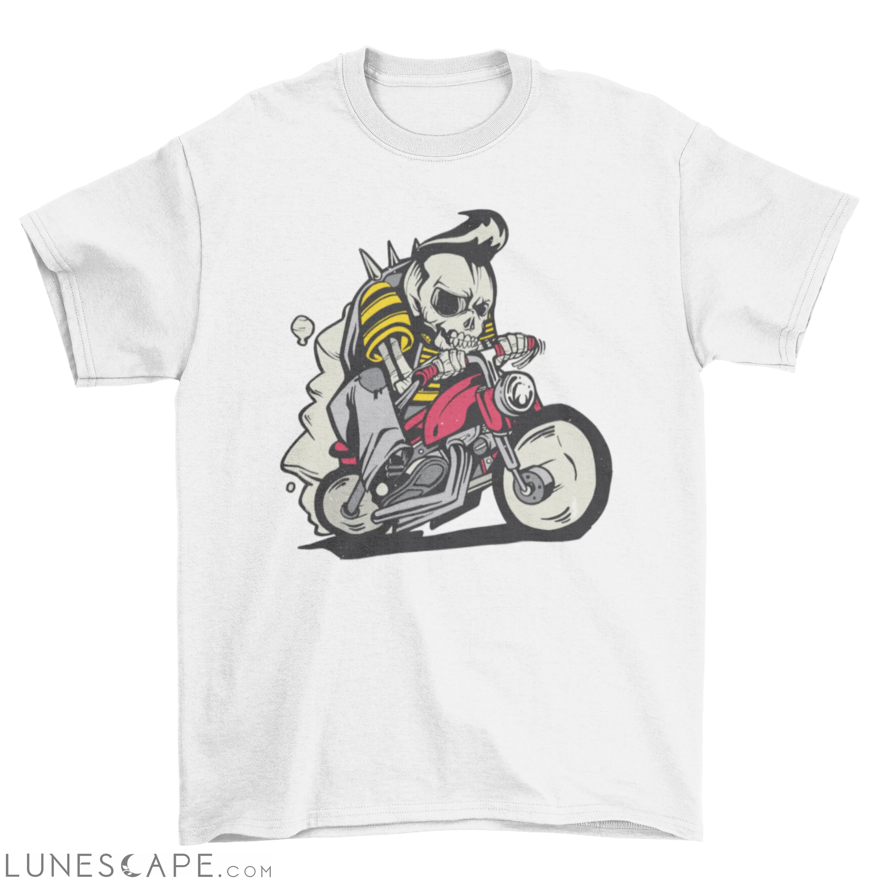 Outlaw Skeleton Bike Rider T-shirt LUNESCAPE