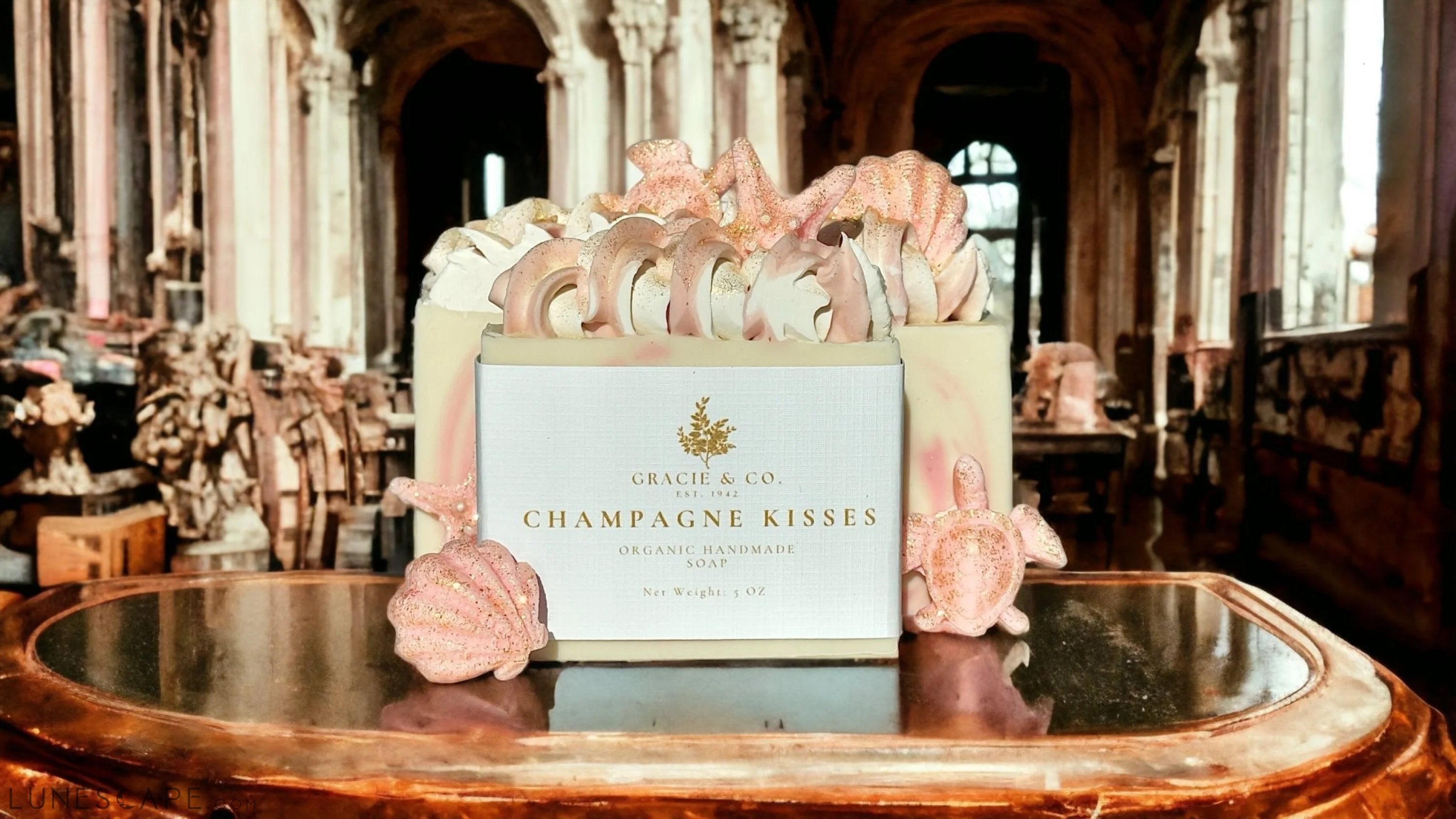 Over The Top Champagne Kisses Shea Butter Soap LUNESCAPE