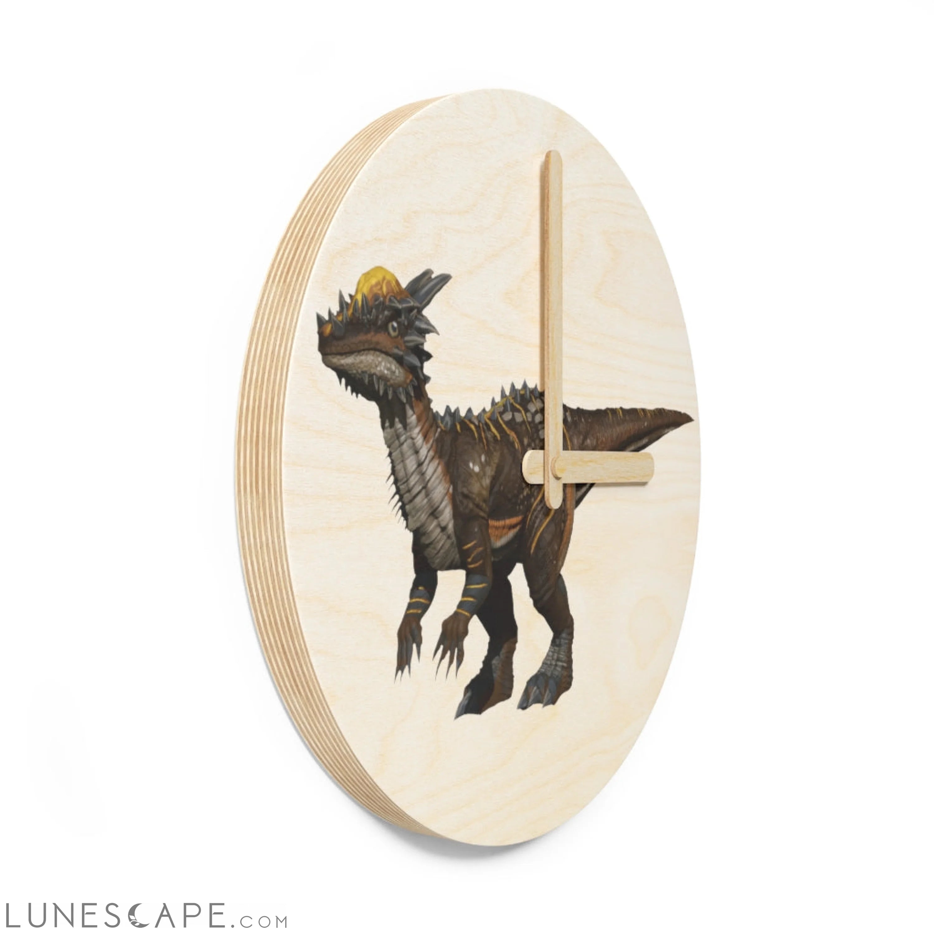 Pachycephalosaurus Wooden Wall Clock LUNESCAPE
