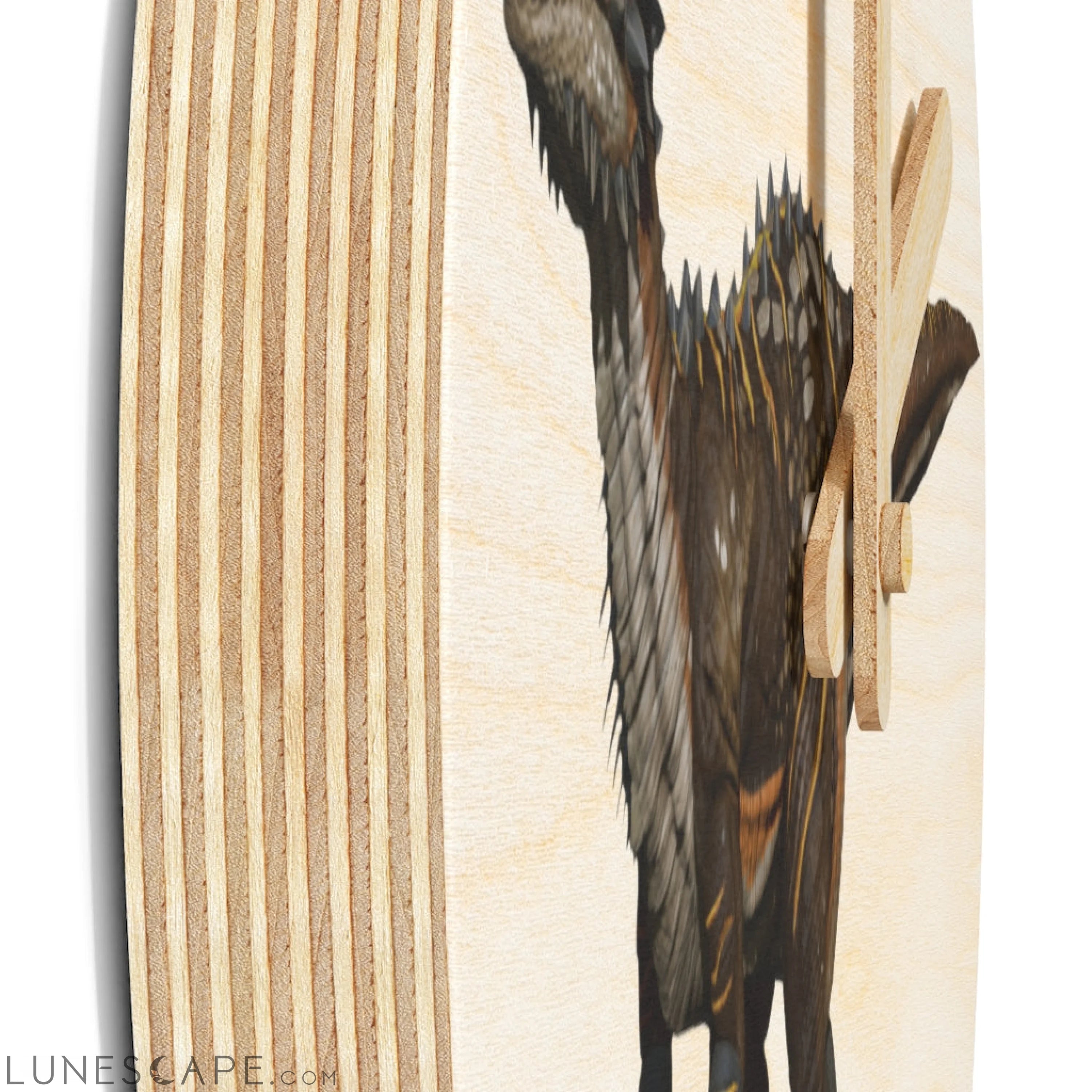 Pachycephalosaurus Wooden Wall Clock LUNESCAPE