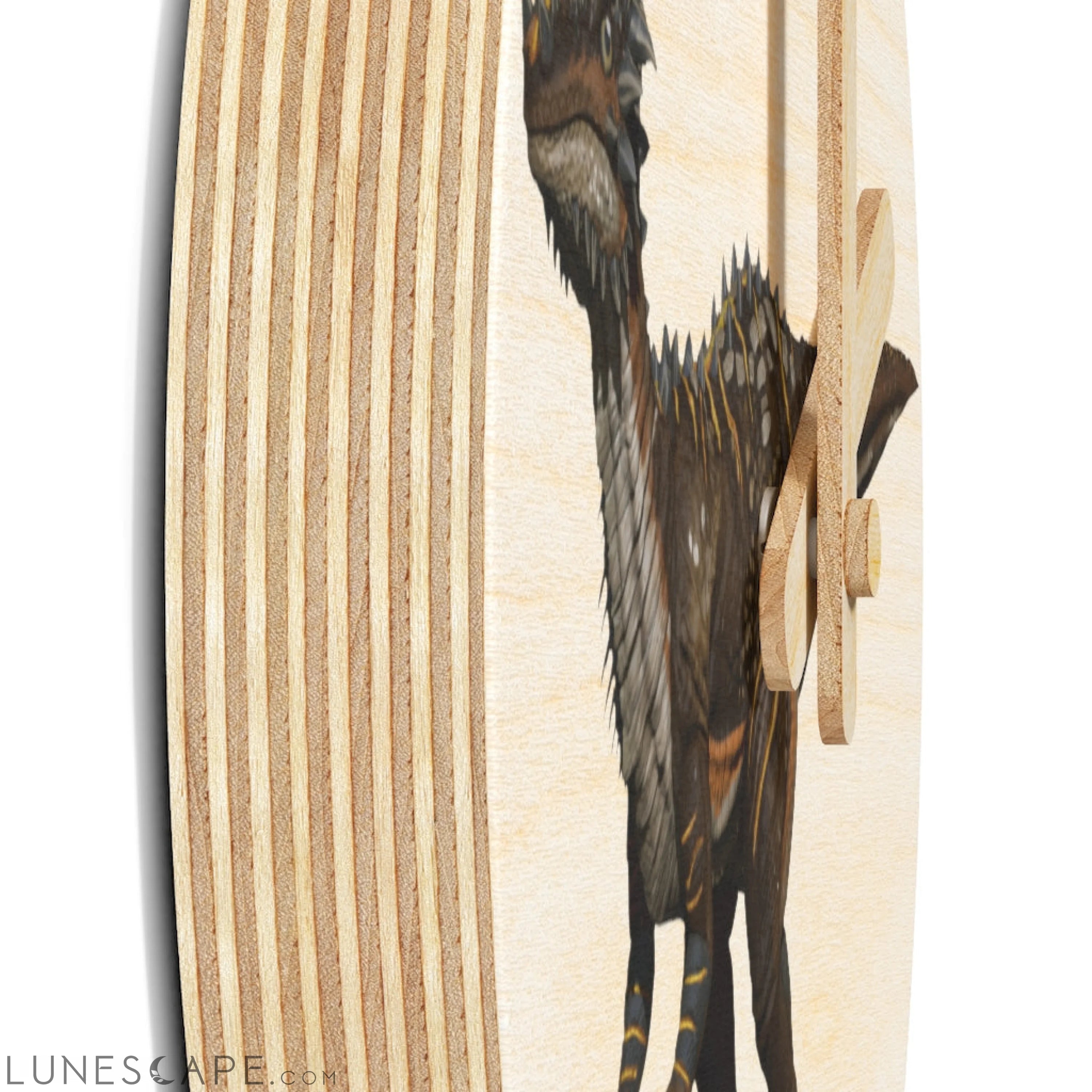 Pachycephalosaurus Wooden Wall Clock LUNESCAPE