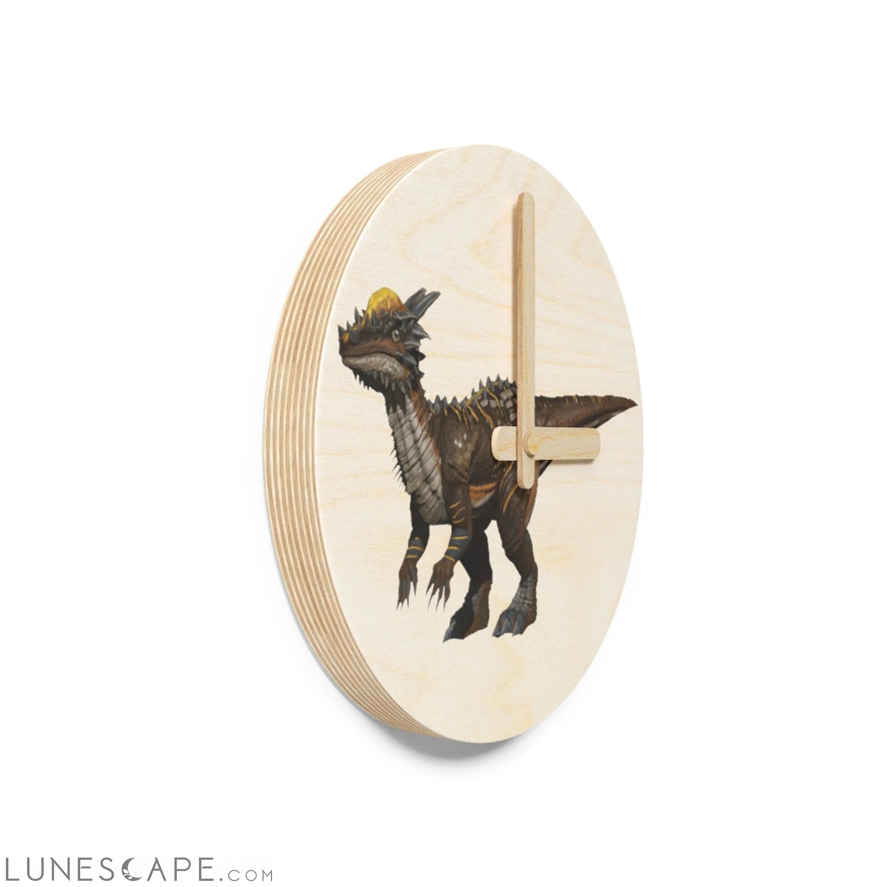 Pachycephalosaurus Wooden Wall Clock LUNESCAPE