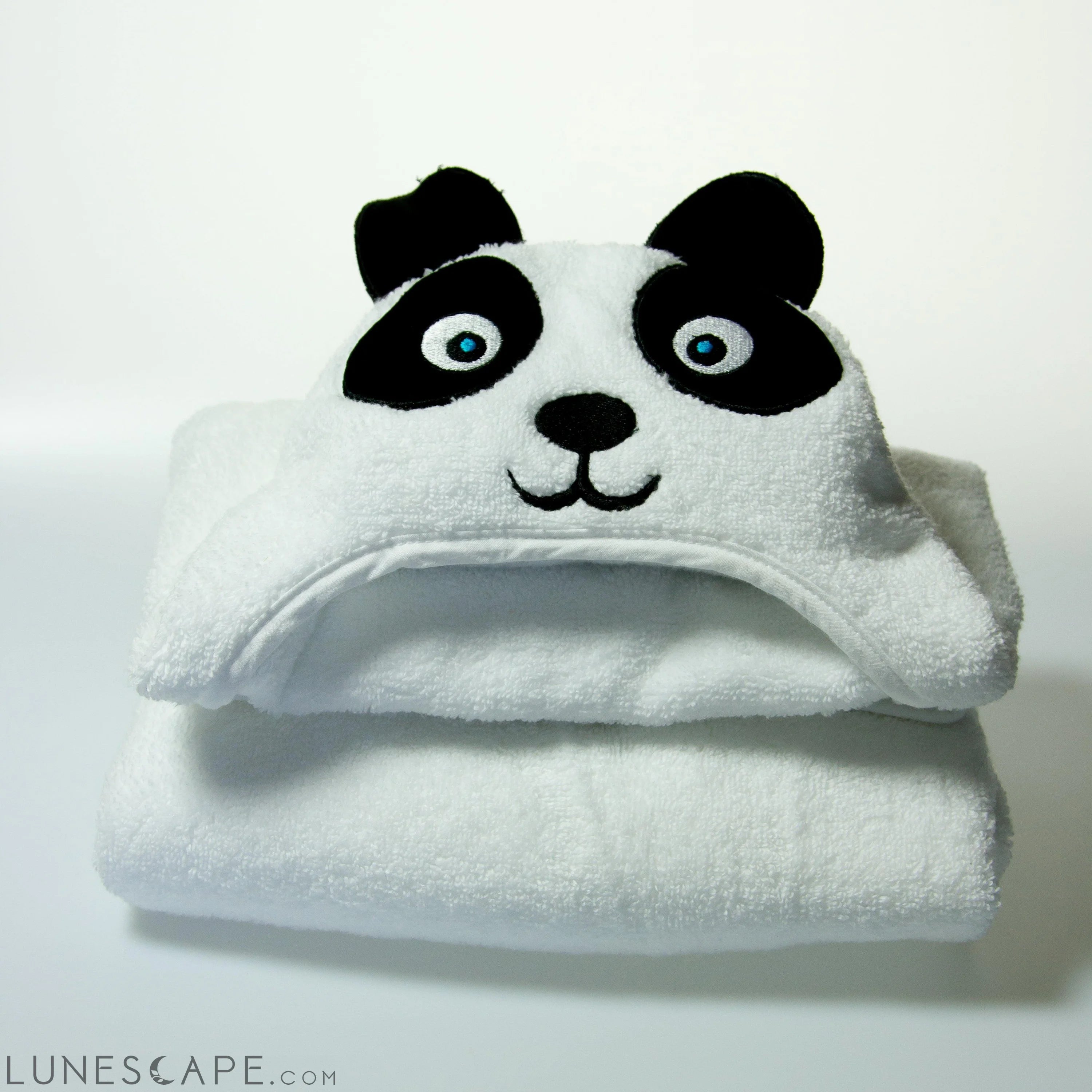 Panda Hooded Cotton Turkish Towel - Baby LUNESCAPE