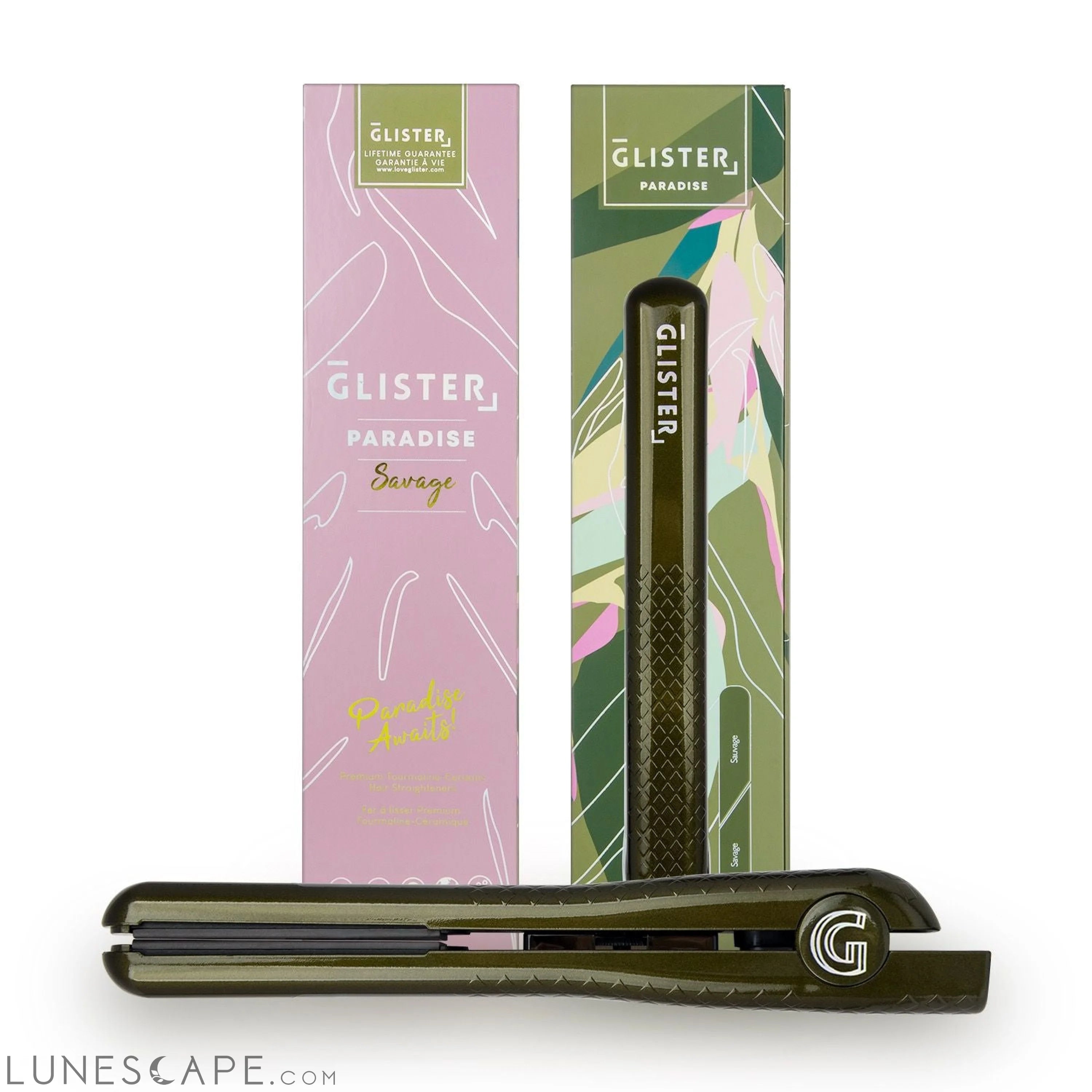 Paradise 1.25" Flat Iron with Tourmaline Gemstone Infusion - Savage LUNESCAPE