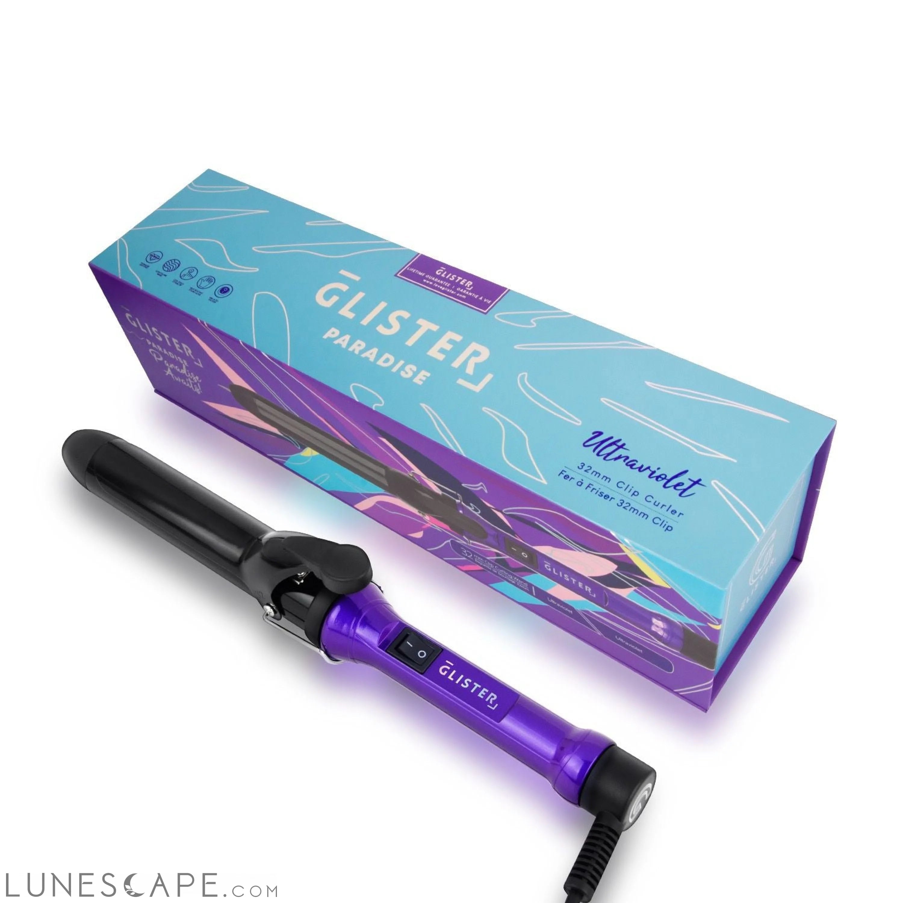 Paradise 32mm Max Volume Clip Curler - Ultraviolet LUNESCAPE