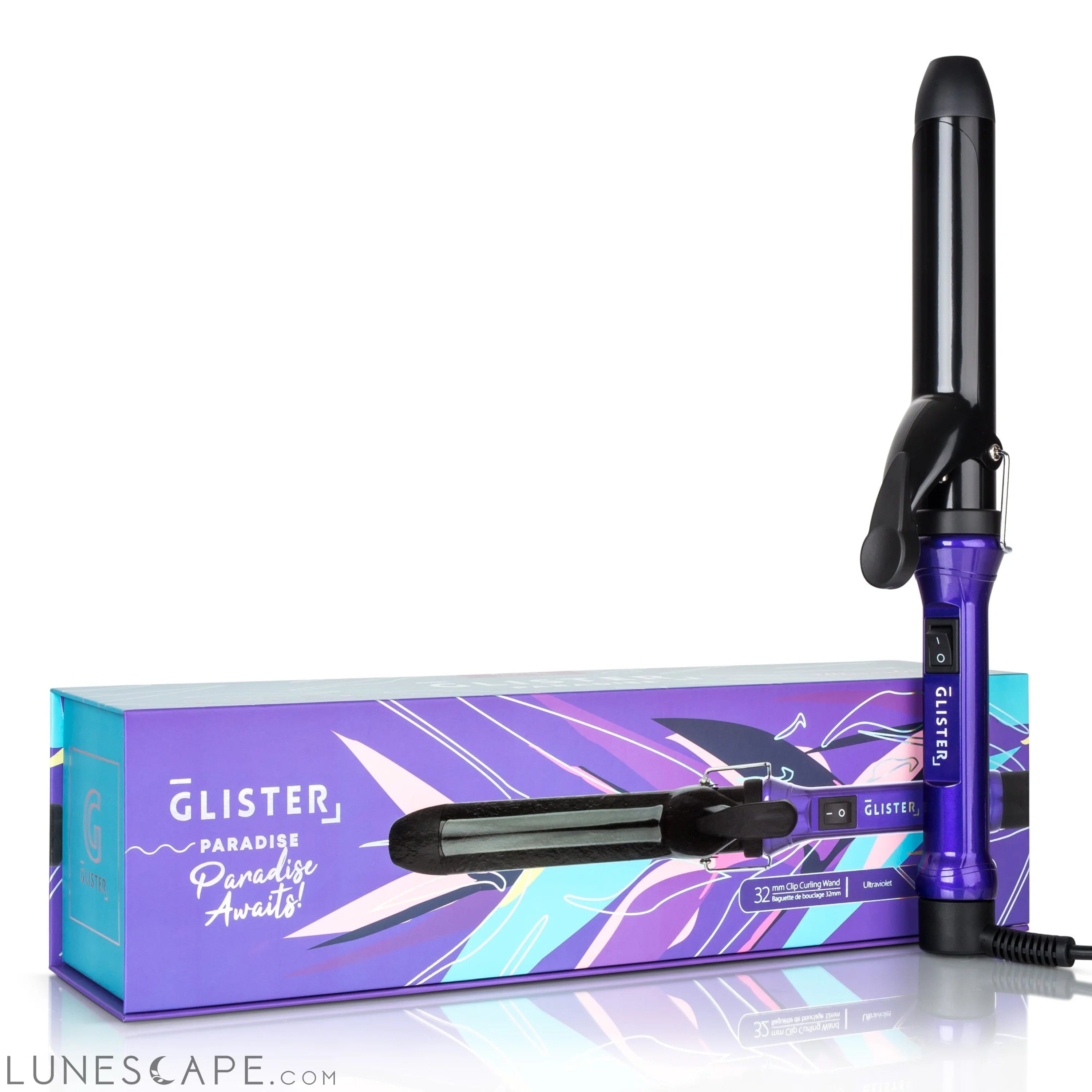Paradise 32mm Max Volume Clip Curler - Ultraviolet LUNESCAPE