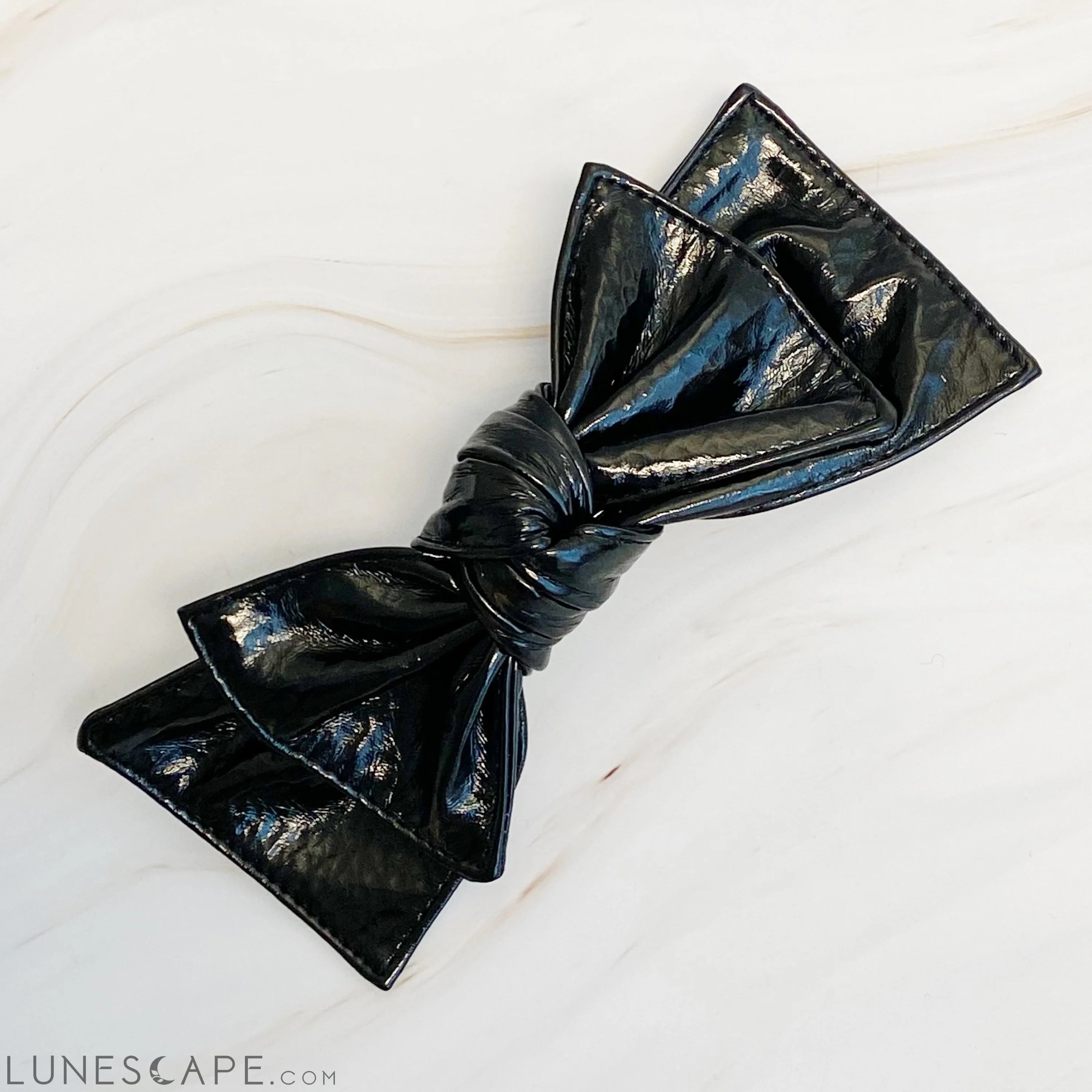 Patent Double Bow Hair Clip LUNESCAPE