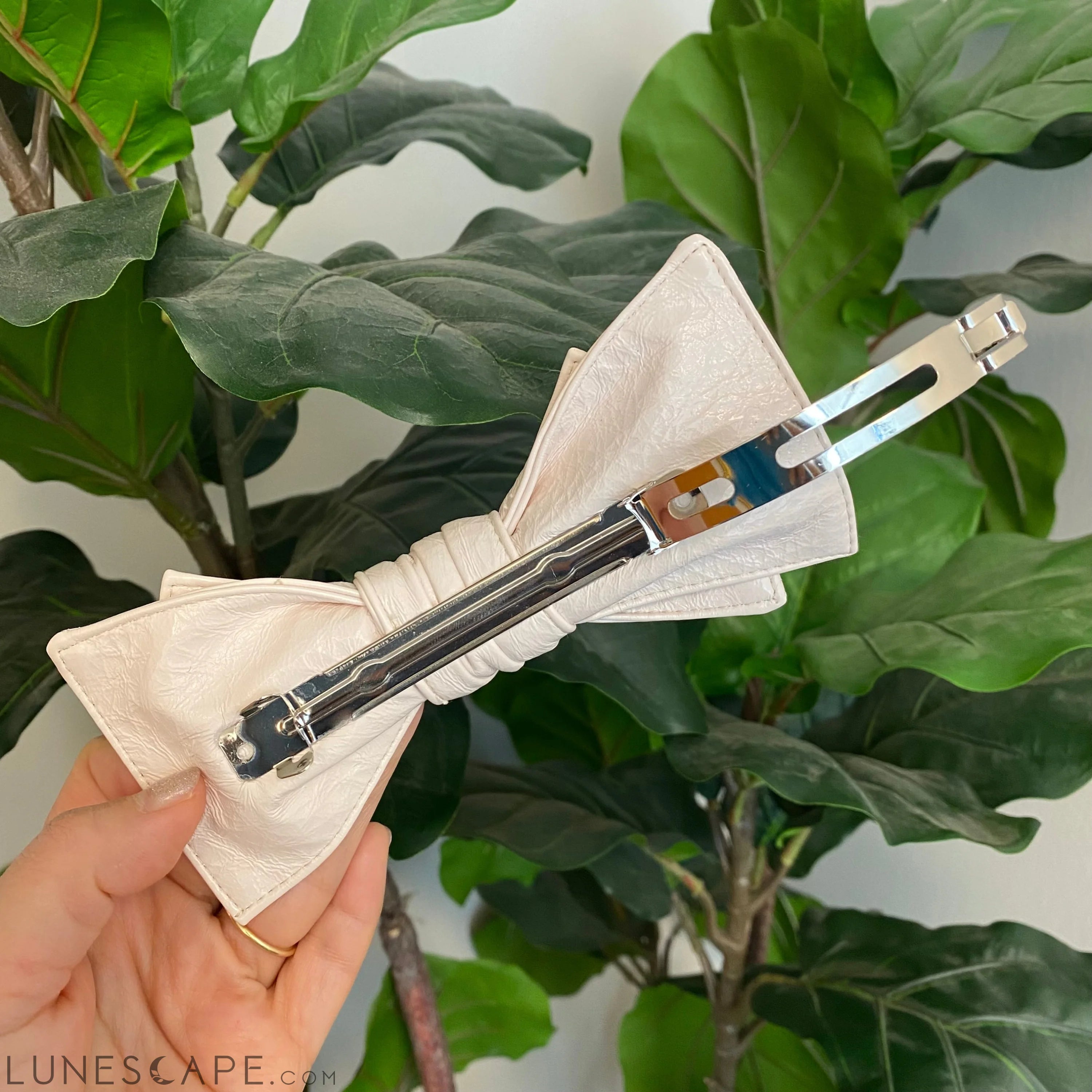 Patent Double Bow Hair Clip LUNESCAPE