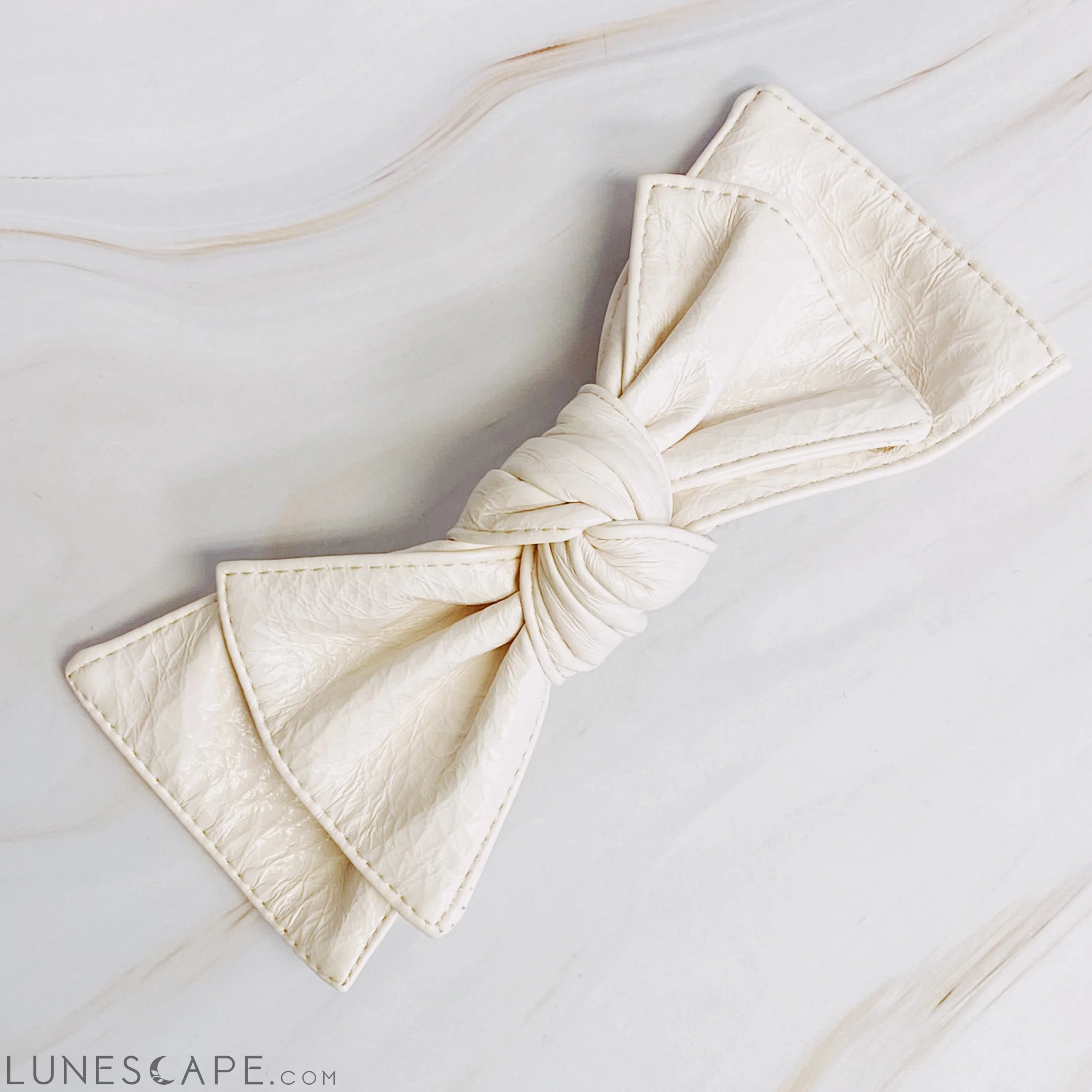 Patent Double Bow Hair Clip LUNESCAPE