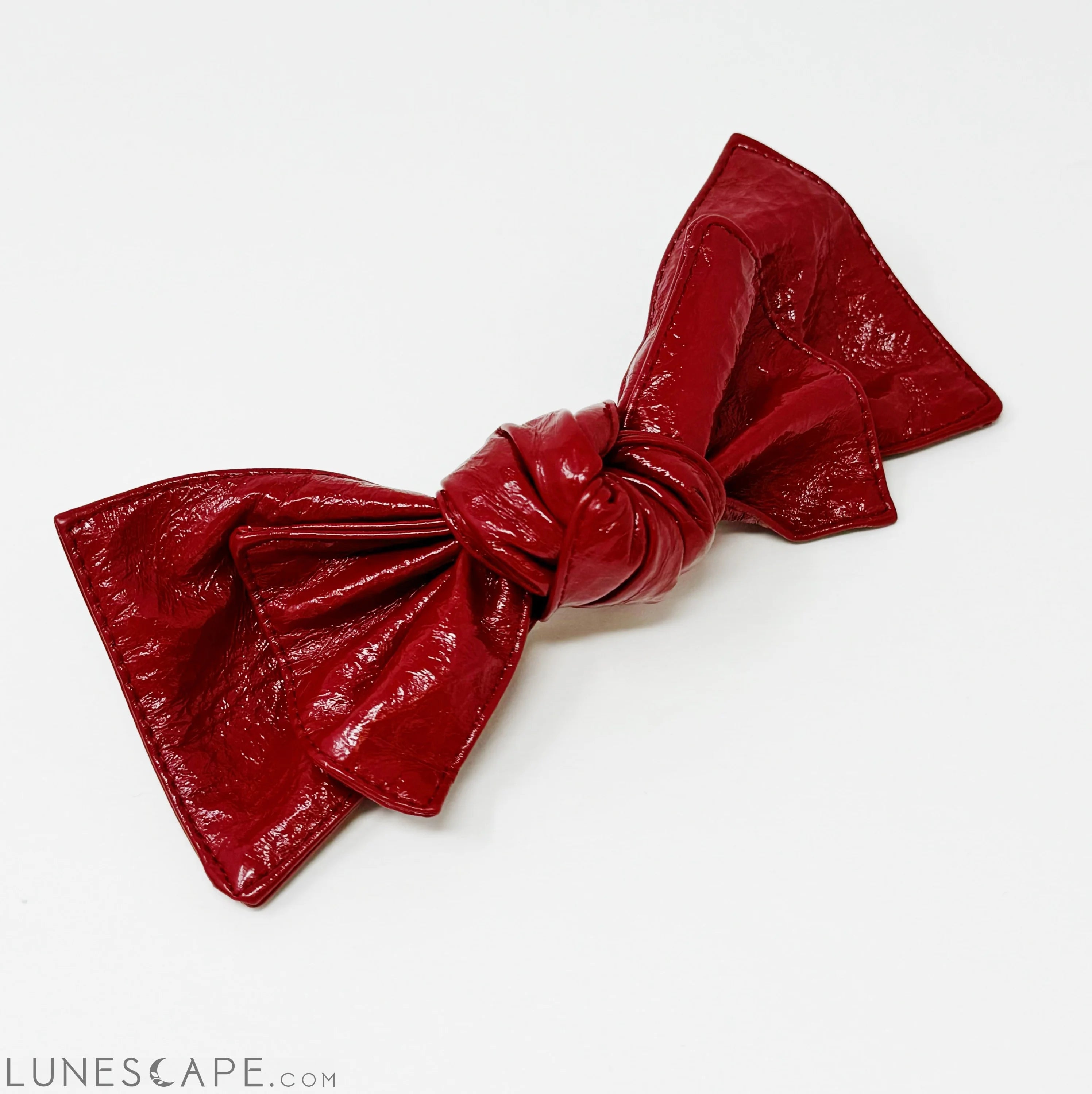 Patent Double Bow Hair Clip LUNESCAPE