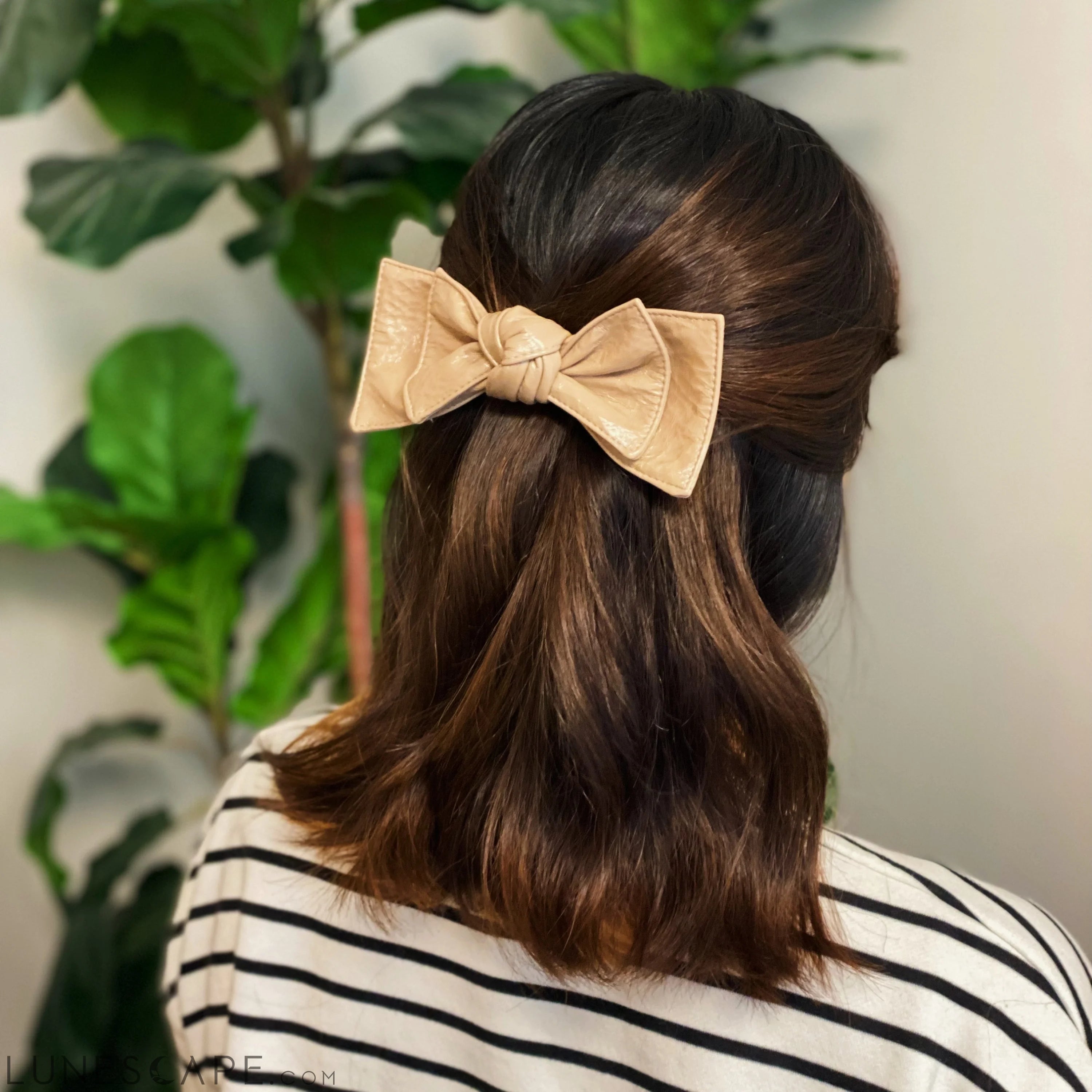 Patent Double Bow Hair Clip LUNESCAPE