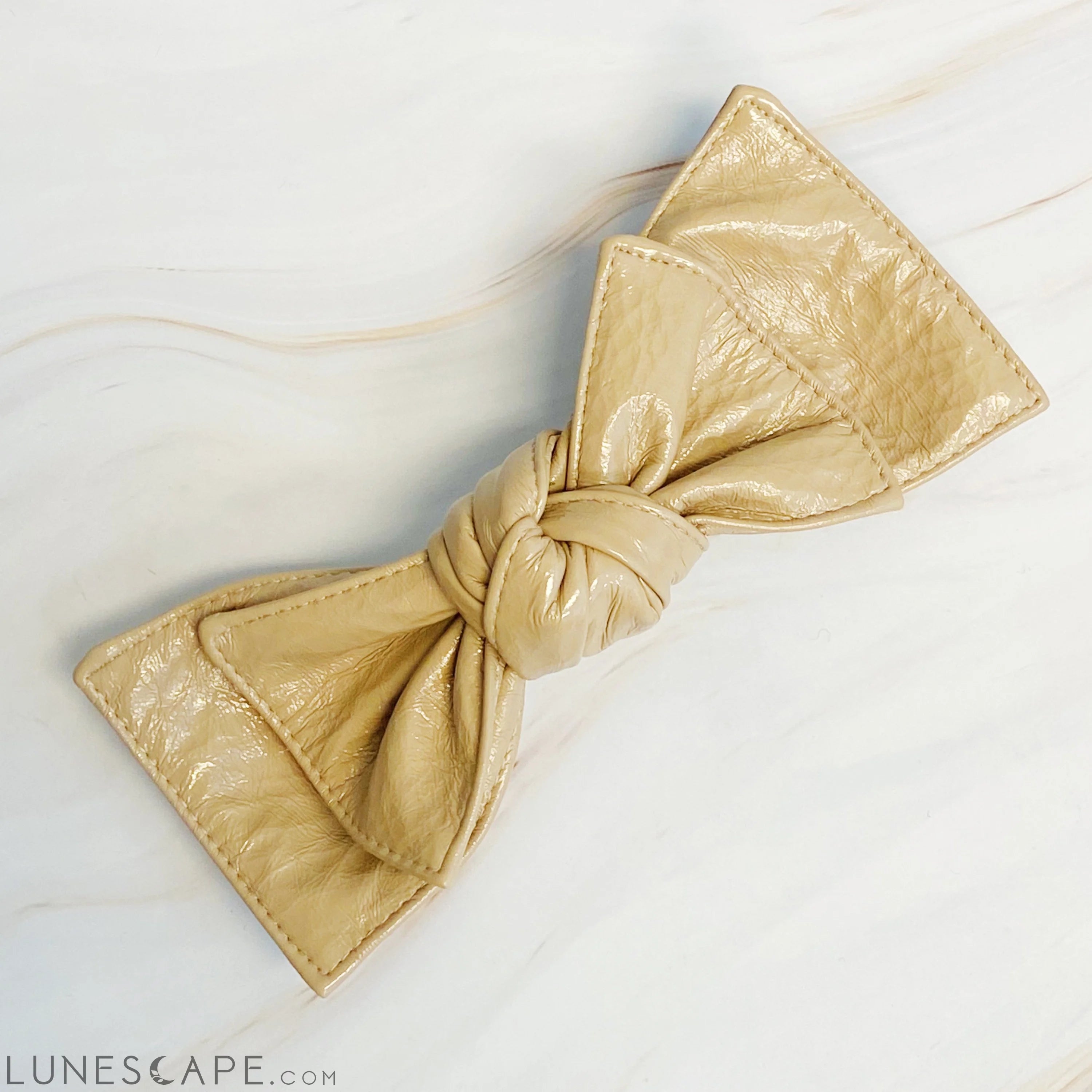 Patent Double Bow Hair Clip LUNESCAPE