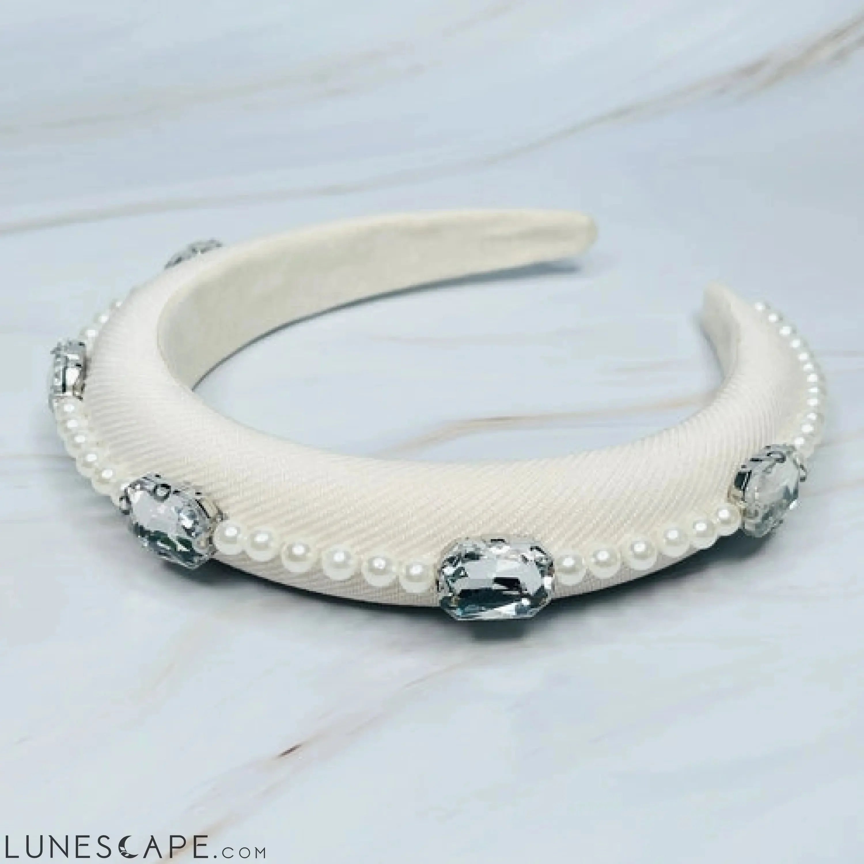 Pearls And Jewels Lined Headband LUNESCAPE