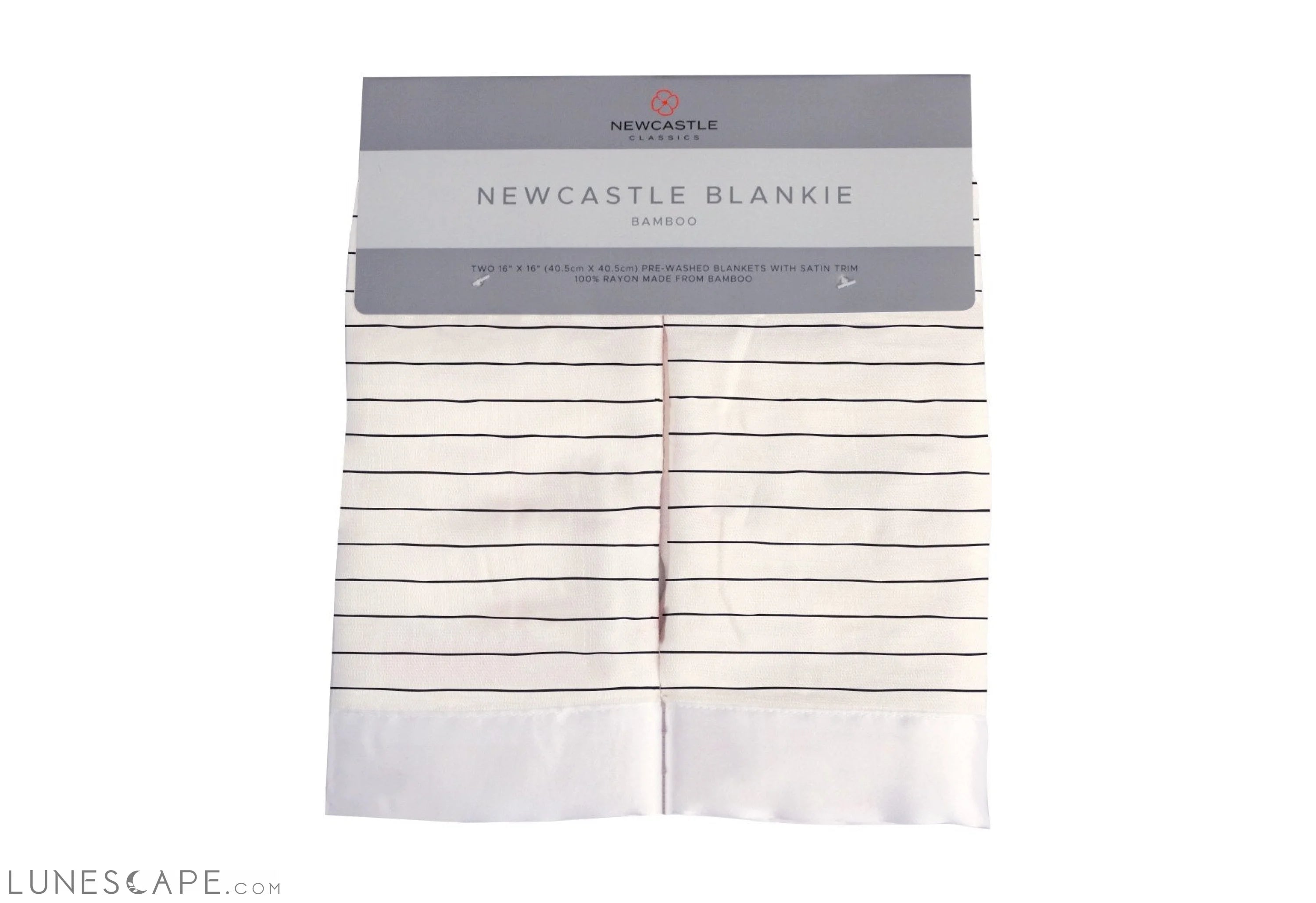 Pencil Stripe Bamboo Muslin Security Blankie LUNESCAPE