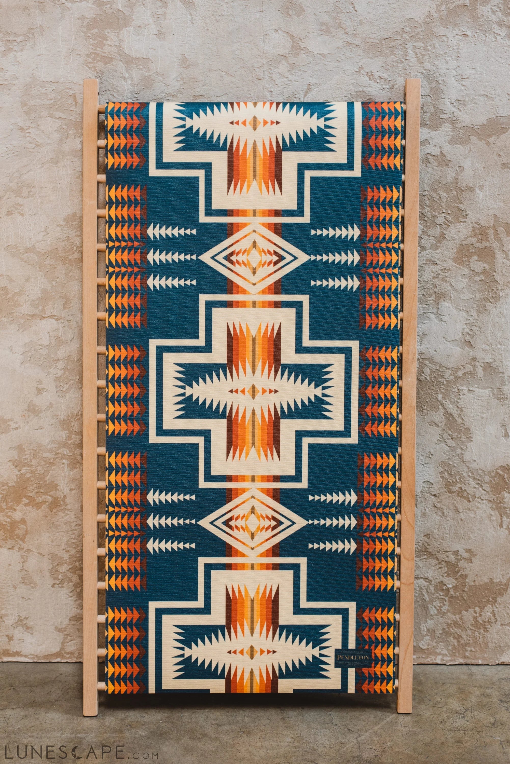 Pendleton X Yune Yoga Mat Harding Navy 5mm LUNESCAPE