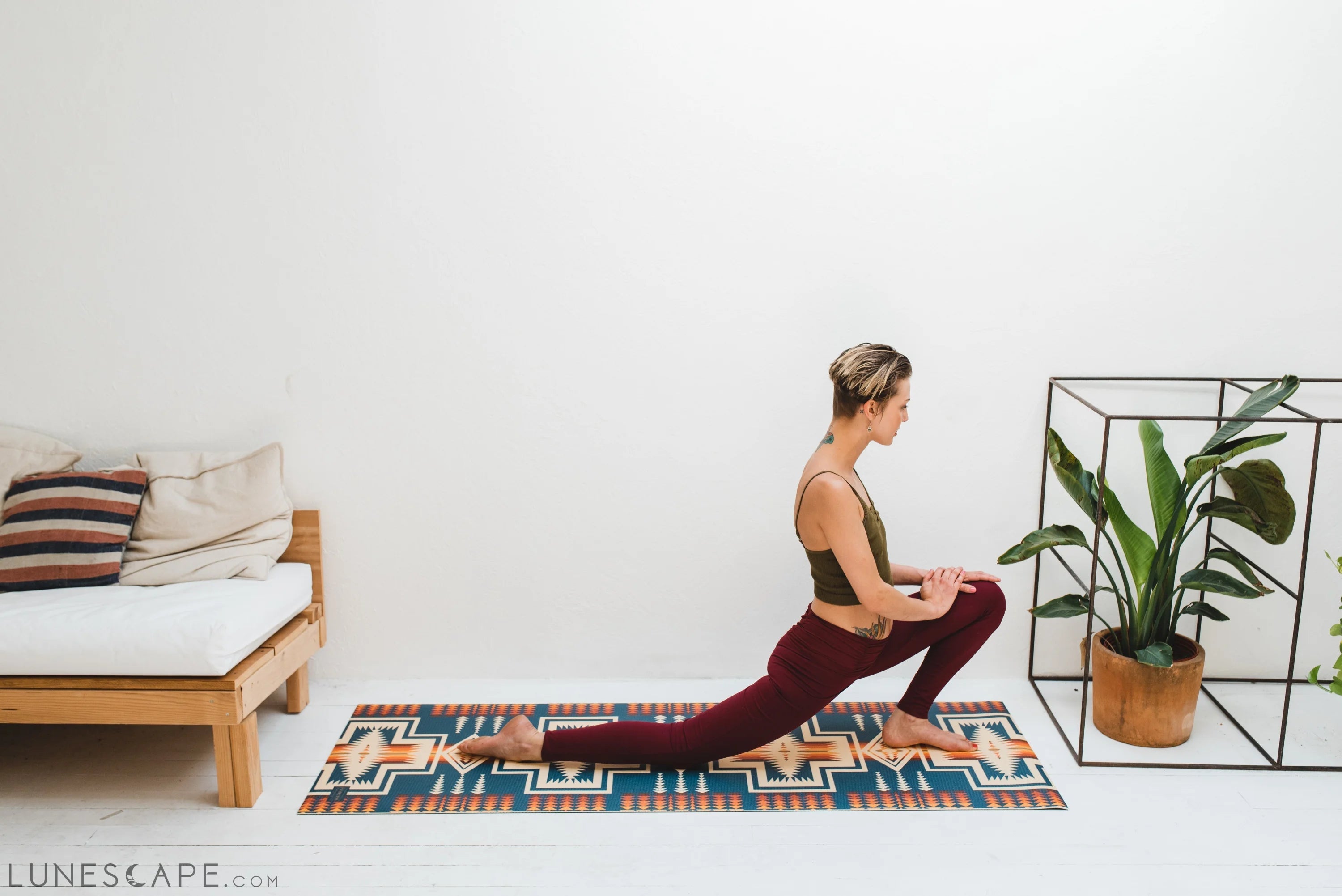 Pendleton X Yune Yoga Mat Harding Navy 5mm LUNESCAPE