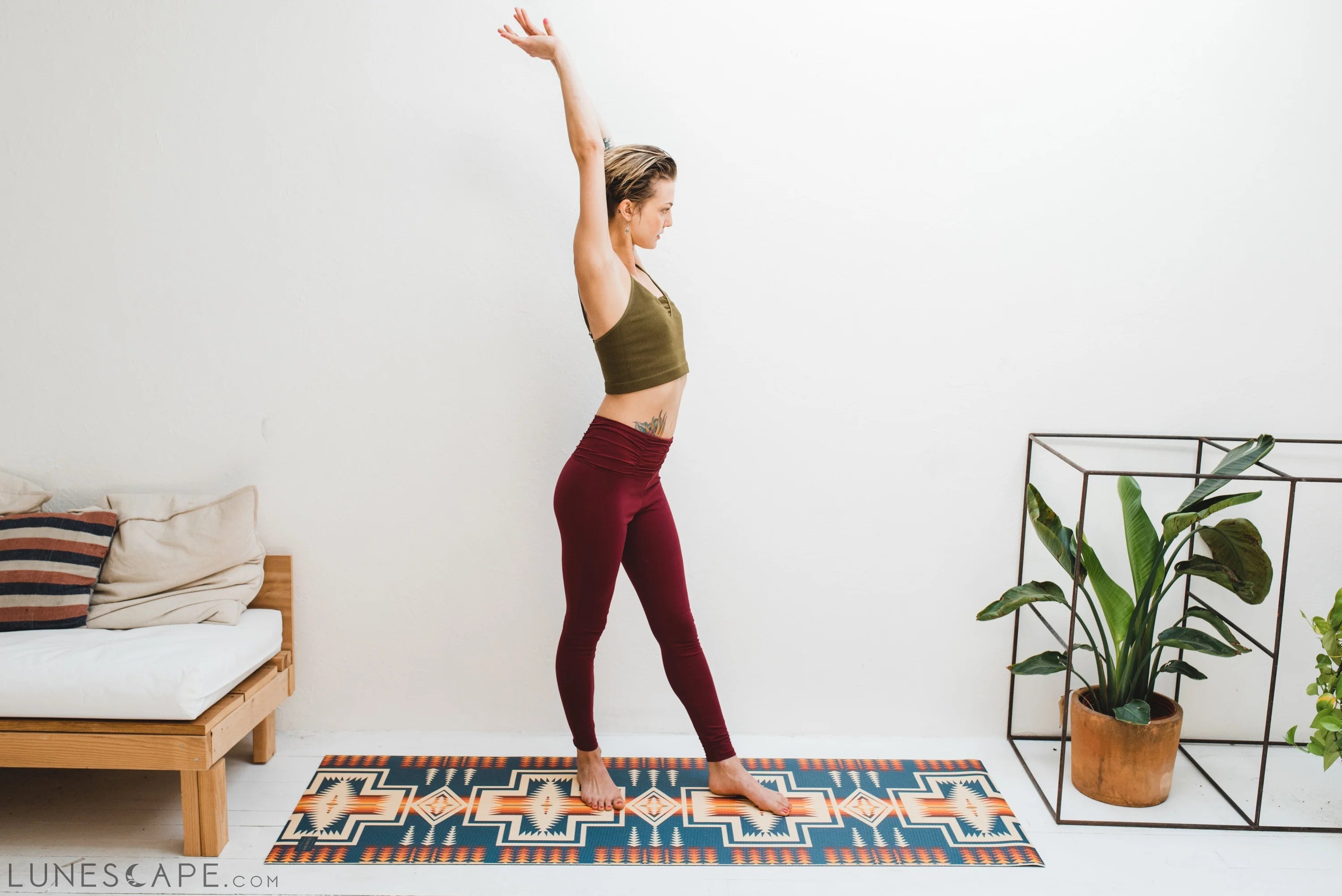 Pendleton X Yune Yoga Mat Harding Navy 5mm LUNESCAPE