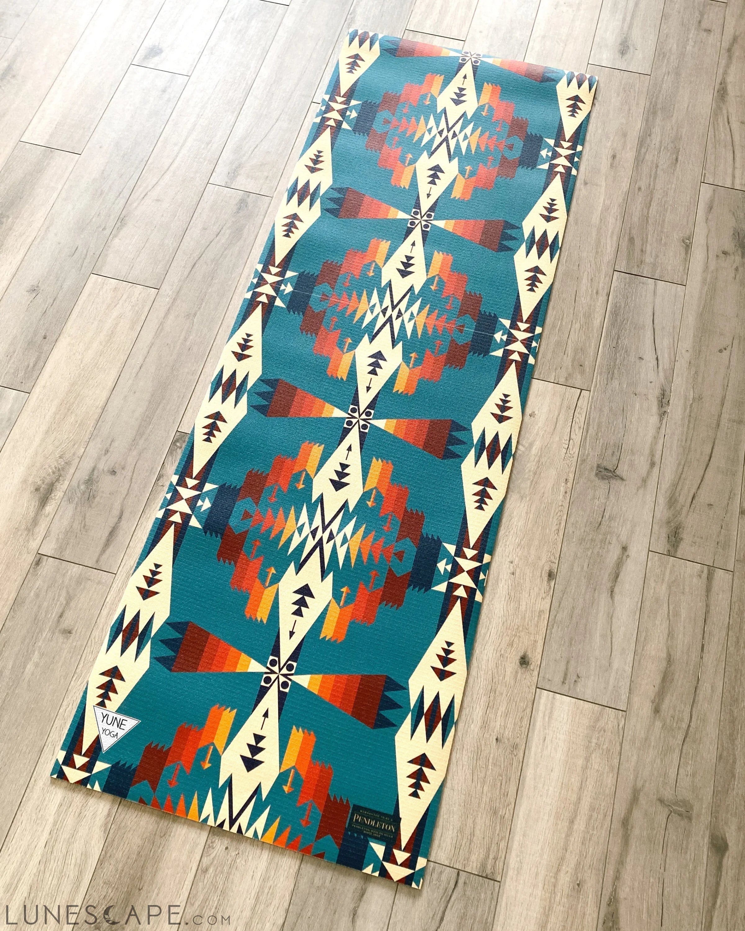 Pendleton X Yune Yoga Tucson Turquoise Mat 5mm LUNESCAPE