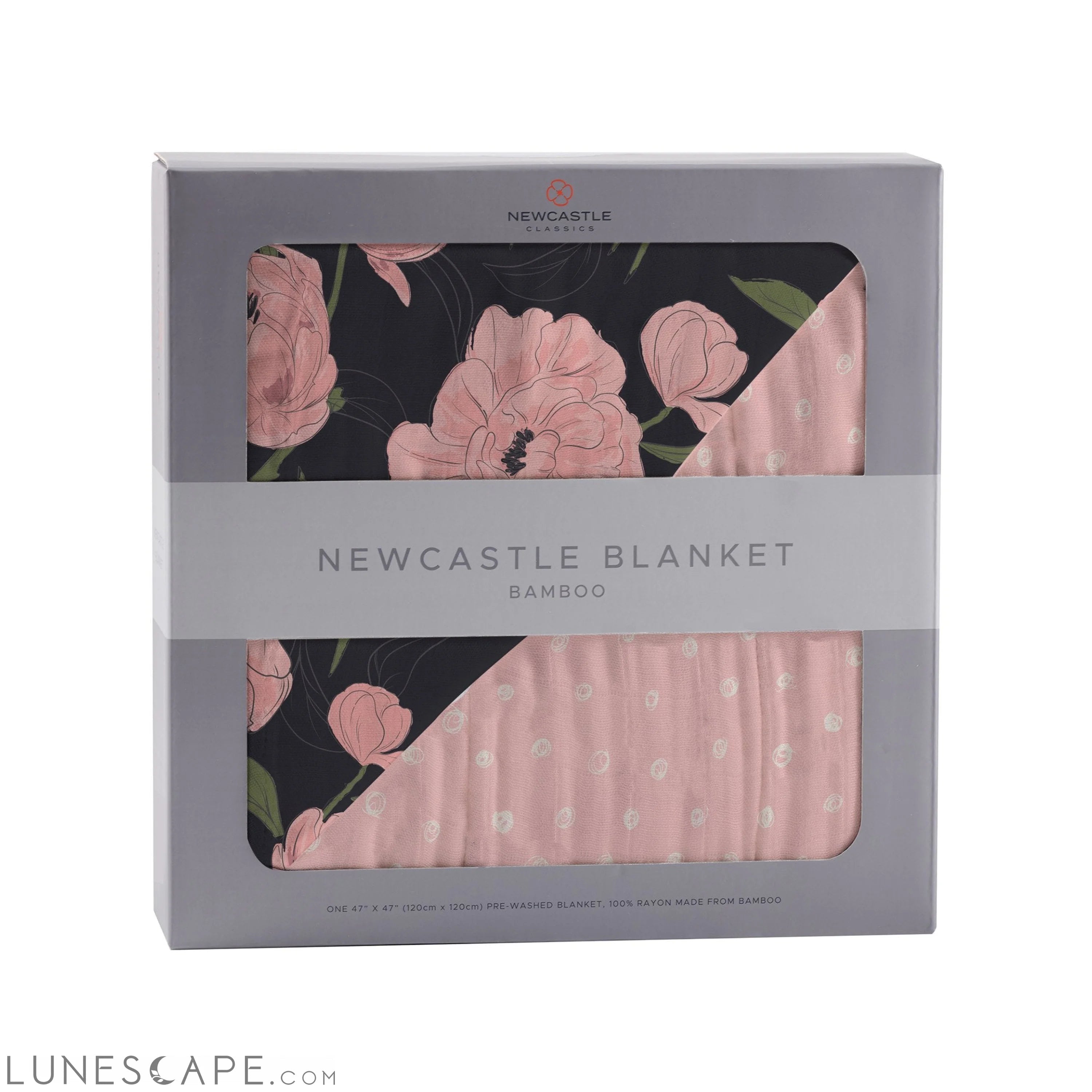 Peonies and Pearl Polka Dot Newcastle Blanket LUNESCAPE