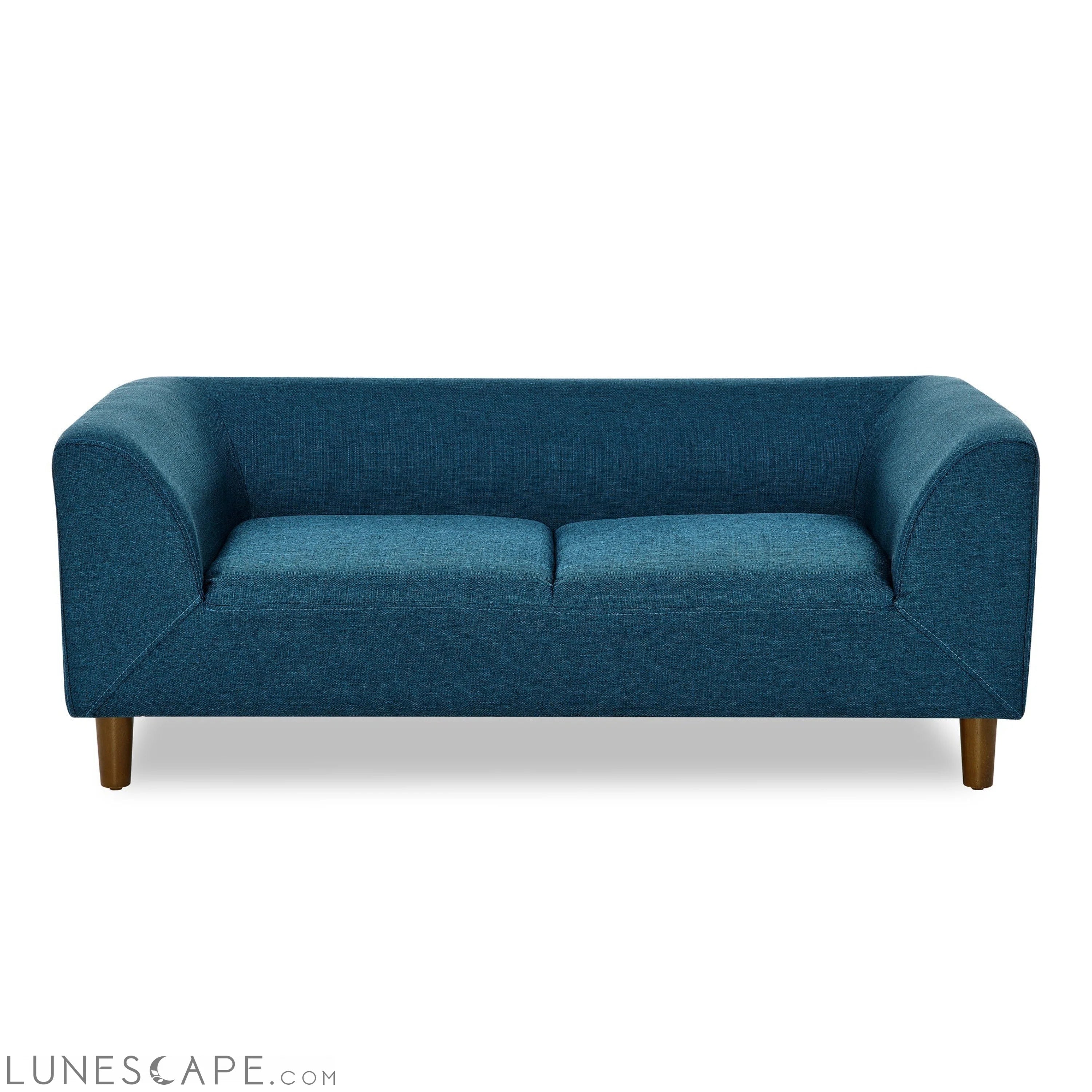 Pet sofa with backrest and armrests, modern rectangular pet sofa LUNESCAPE