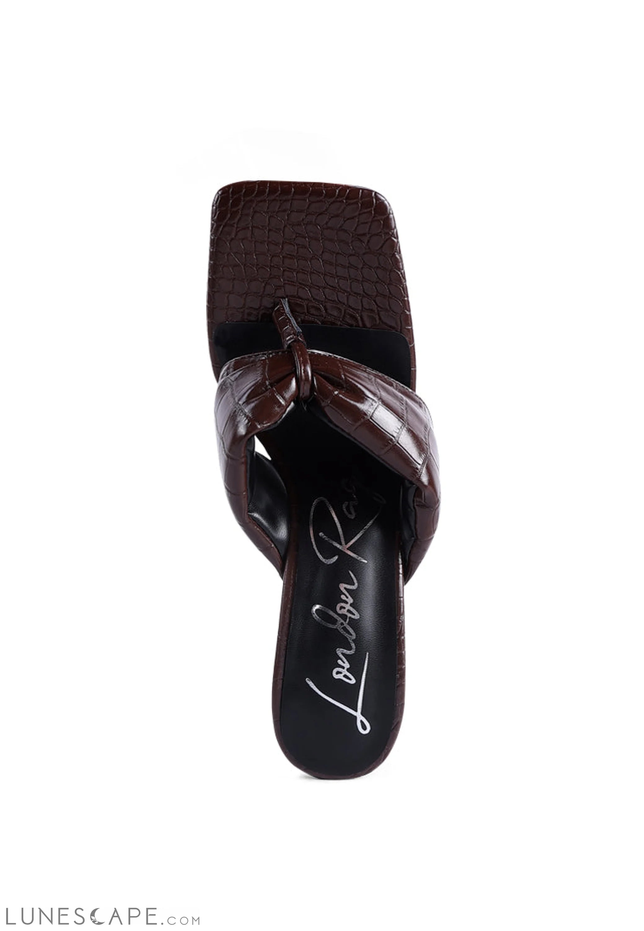 Phantom Ruched High Heeled Thong Sandals LUNESCAPE