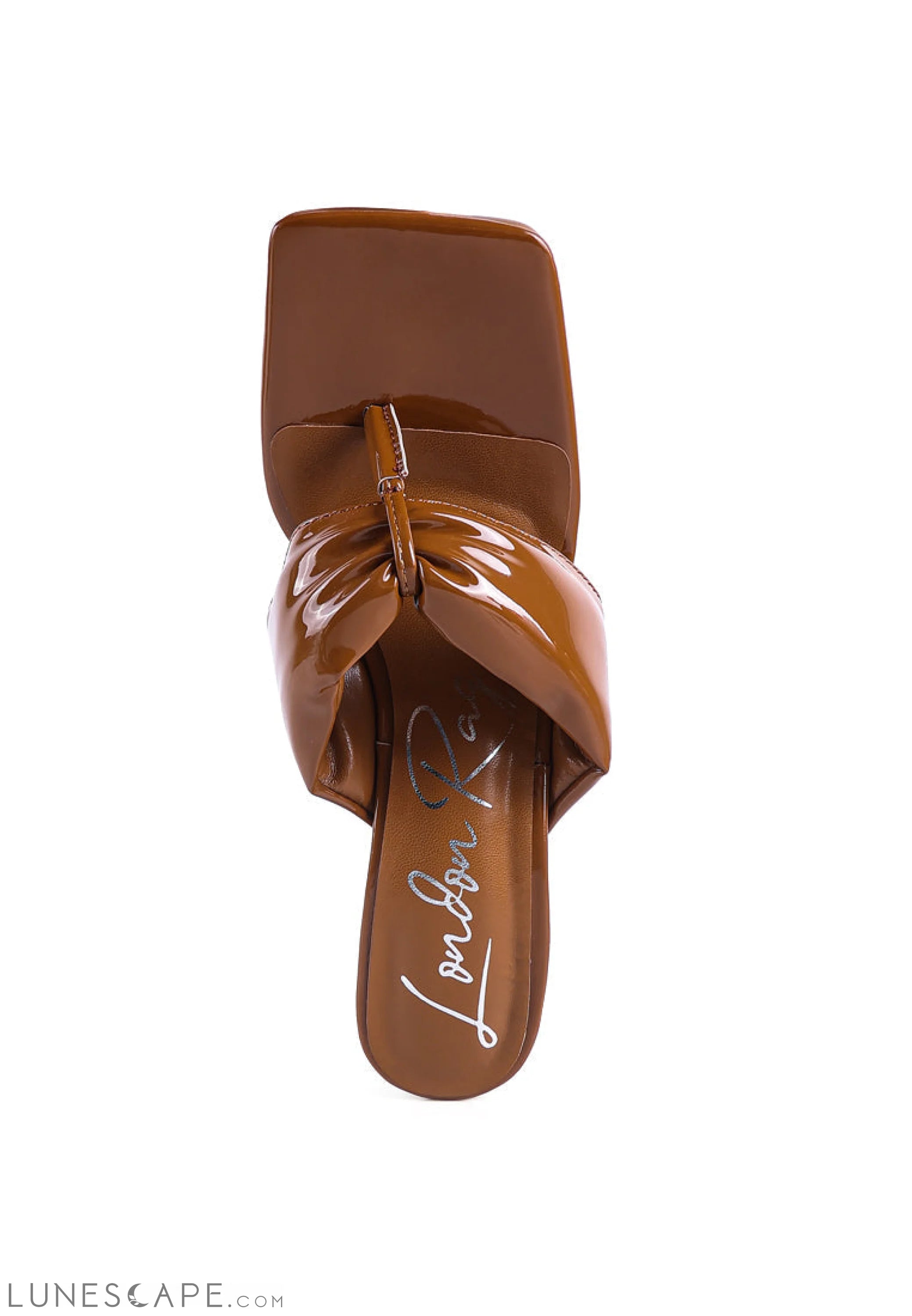 Phantom Ruched High Heeled Thong Sandals LUNESCAPE