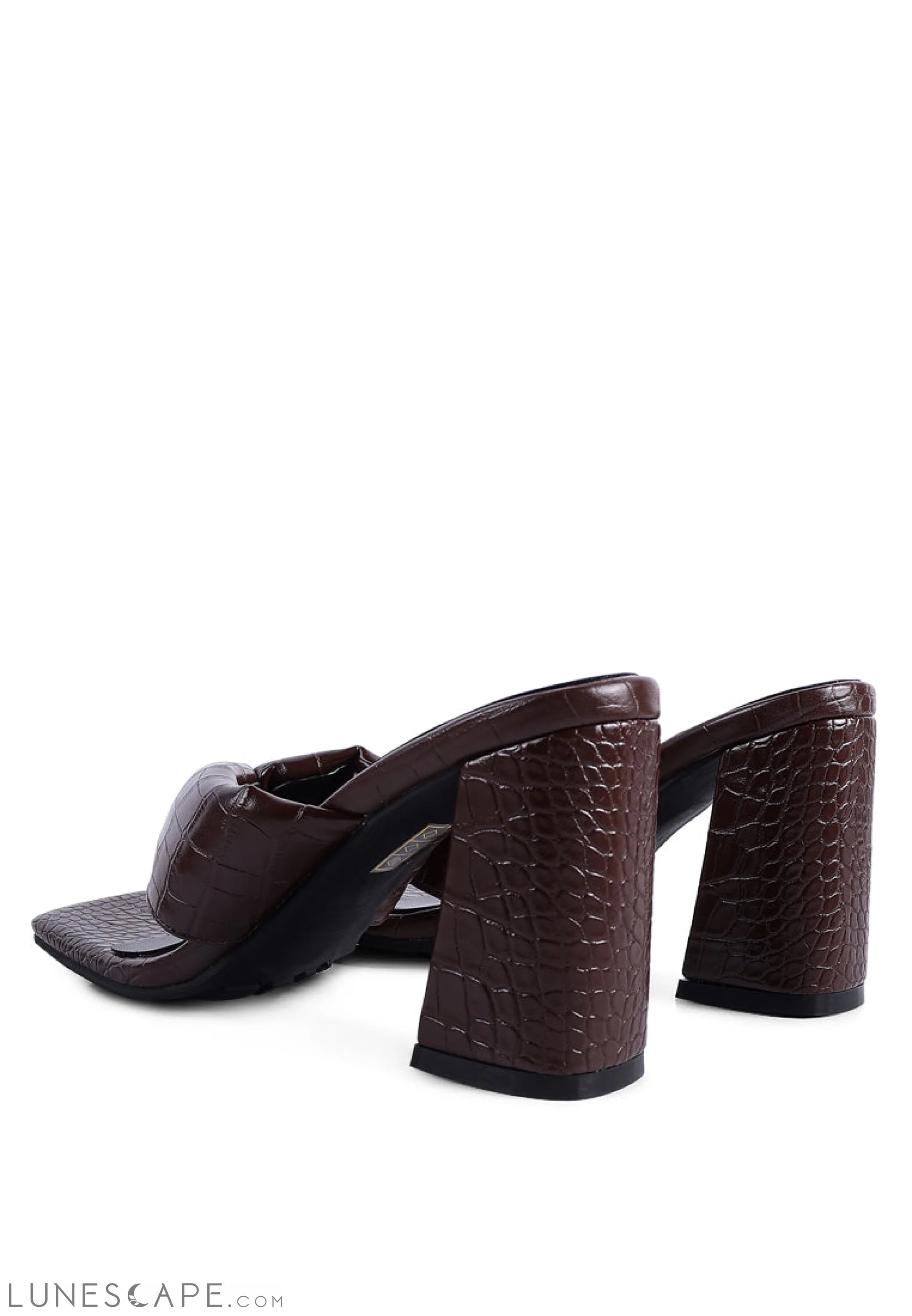 Phantom Ruched High Heeled Thong Sandals LUNESCAPE