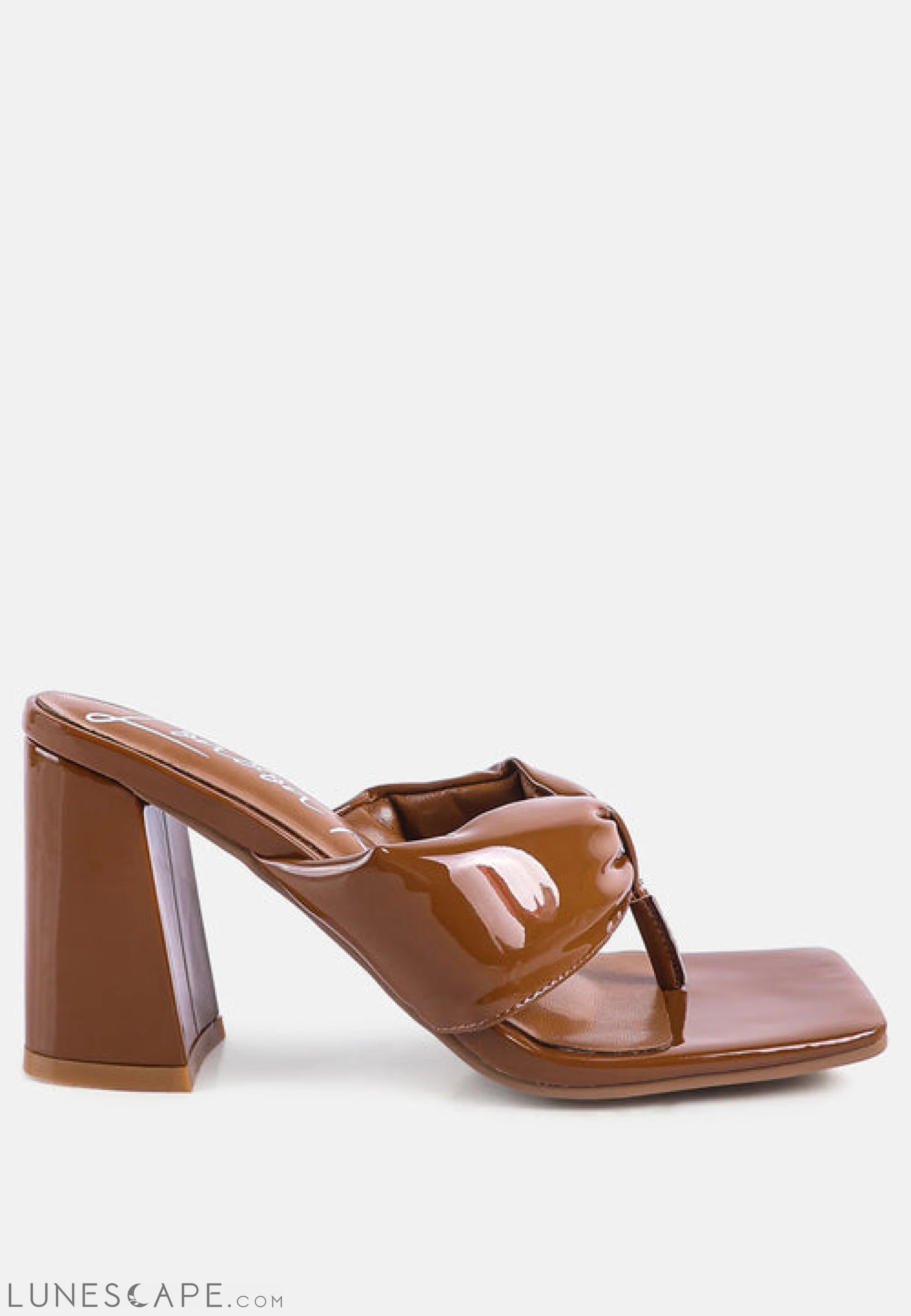 Phantom Ruched High Heeled Thong Sandals LUNESCAPE