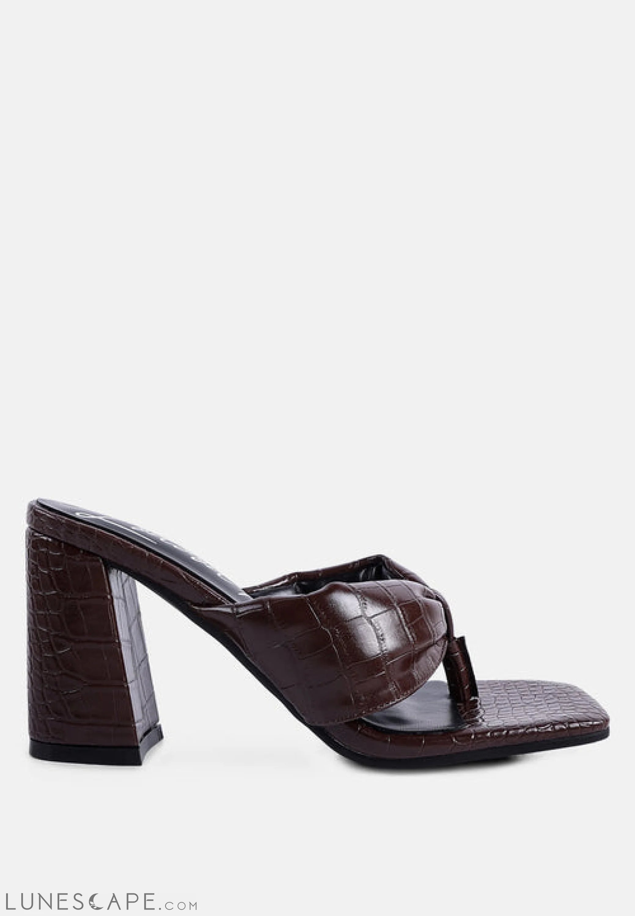Phantom Ruched High Heeled Thong Sandals LUNESCAPE