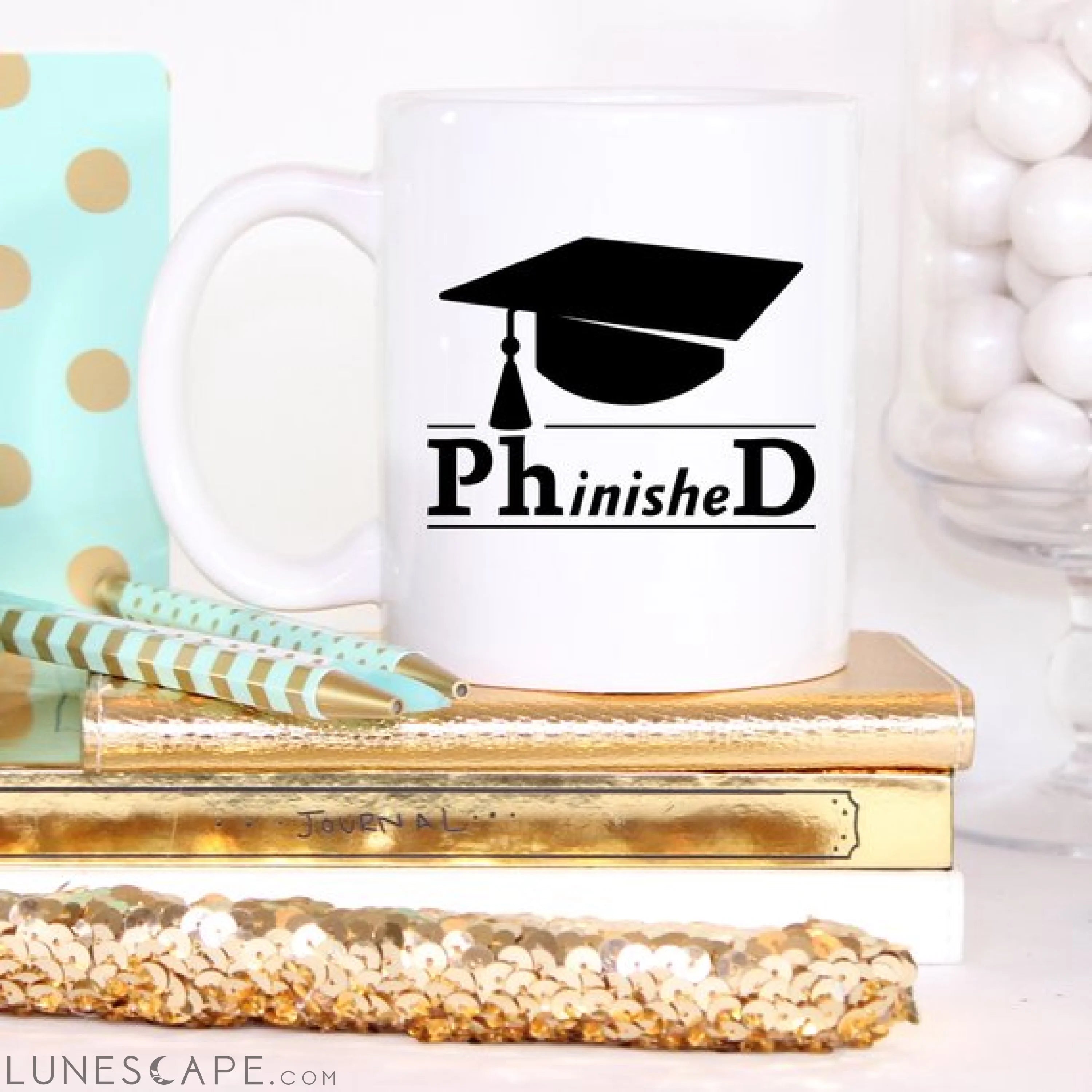 PhinisheD - 11oz Coffee Mug - College PHD LUNESCAPE