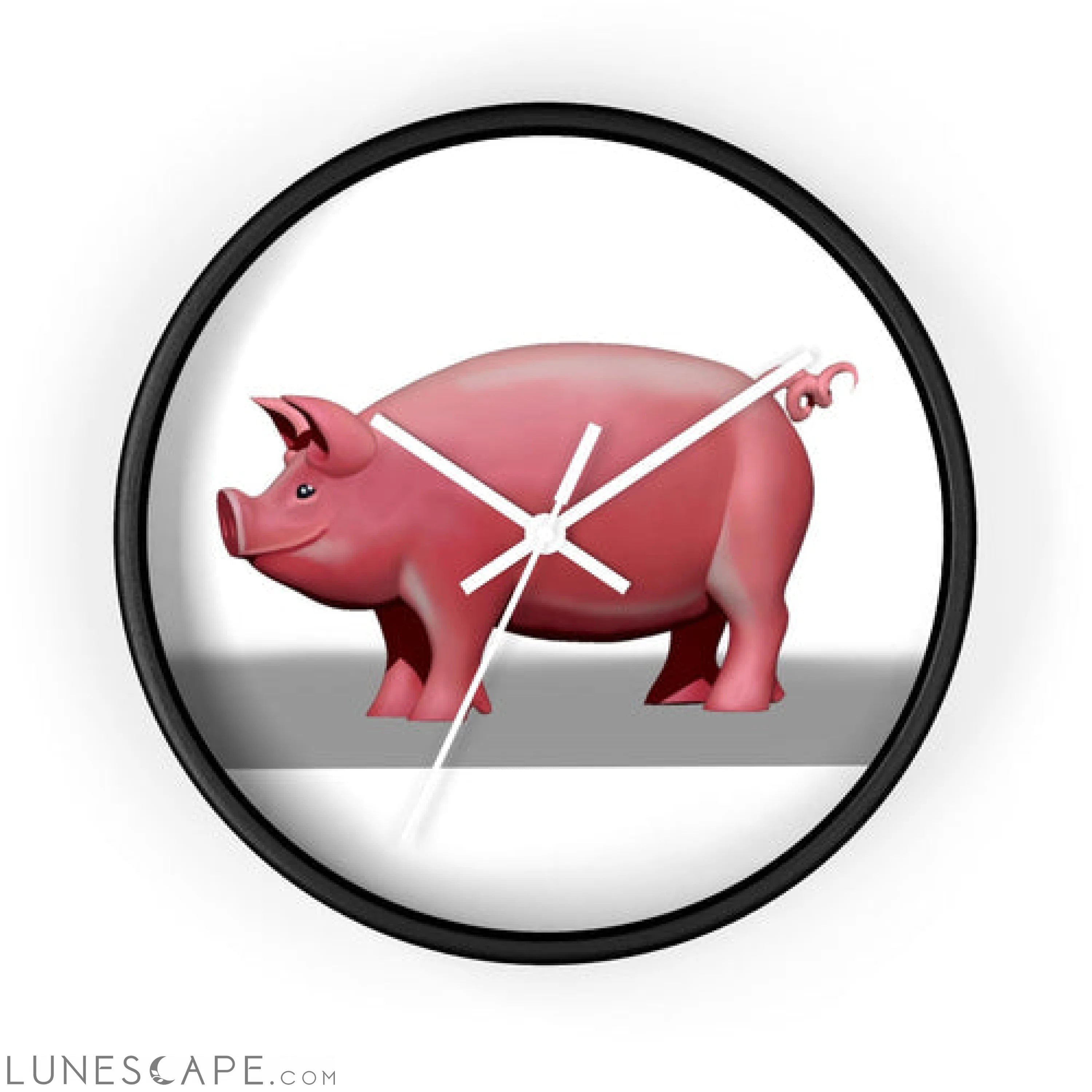 Pig Wall clock LUNESCAPE