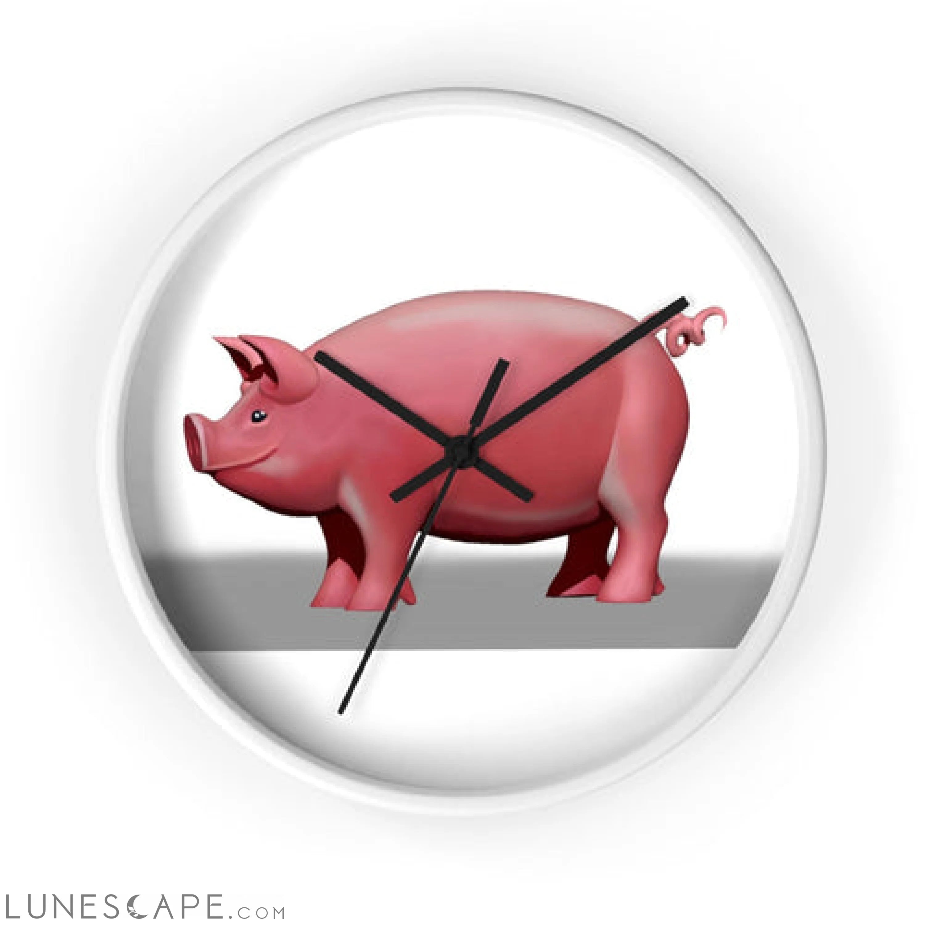 Pig Wall clock LUNESCAPE