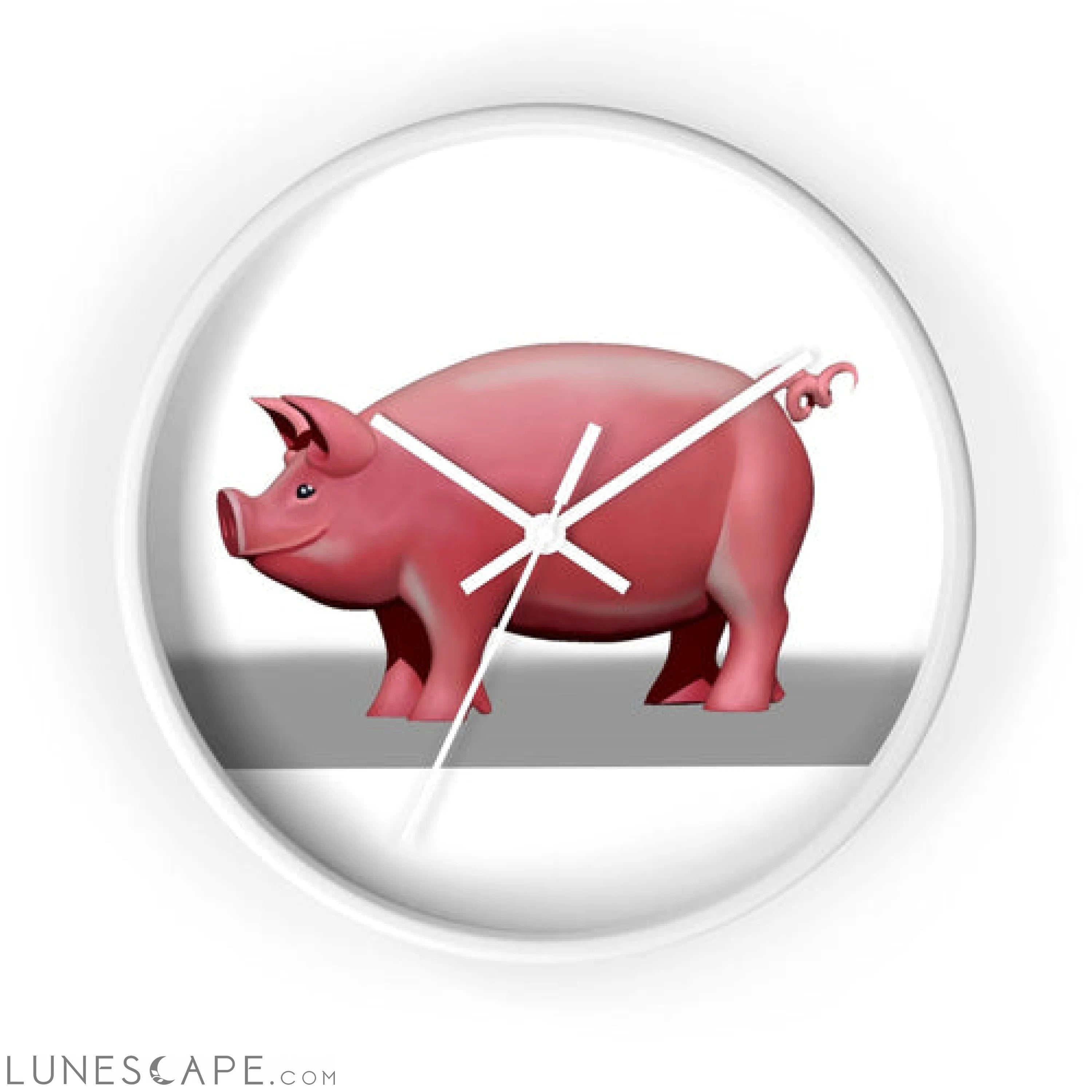 Pig Wall clock LUNESCAPE