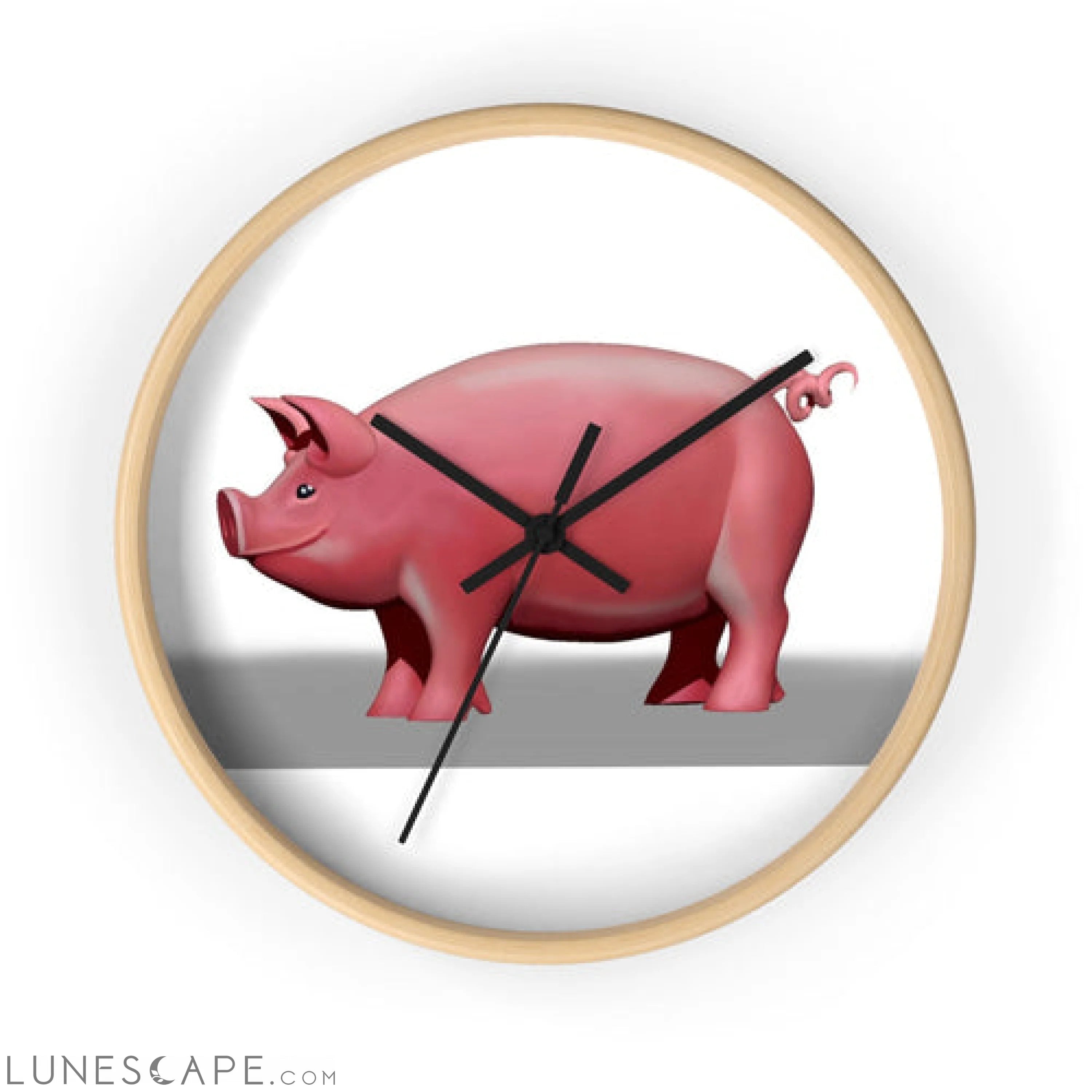 Pig Wall clock LUNESCAPE