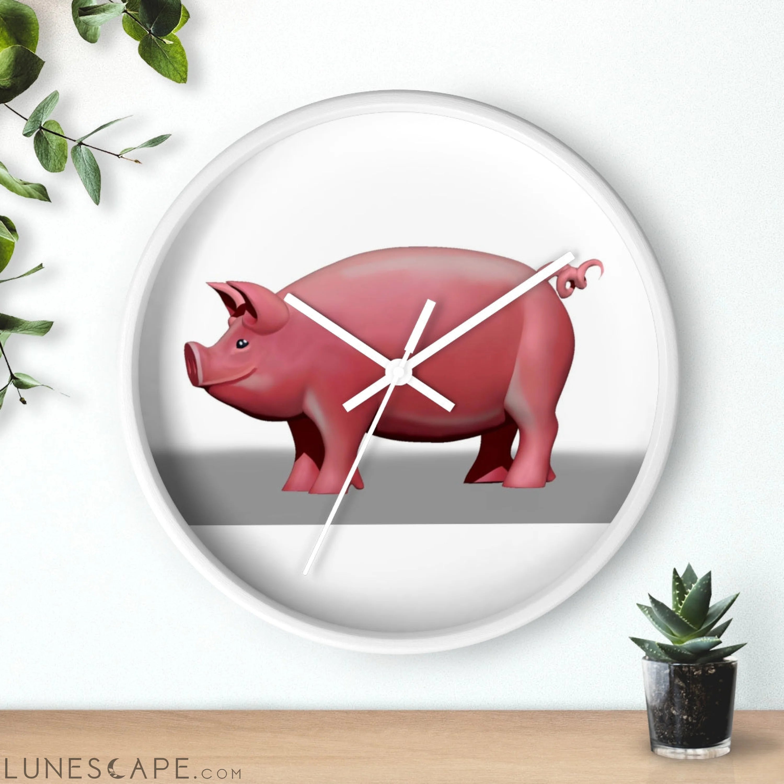 Pig Wall clock LUNESCAPE