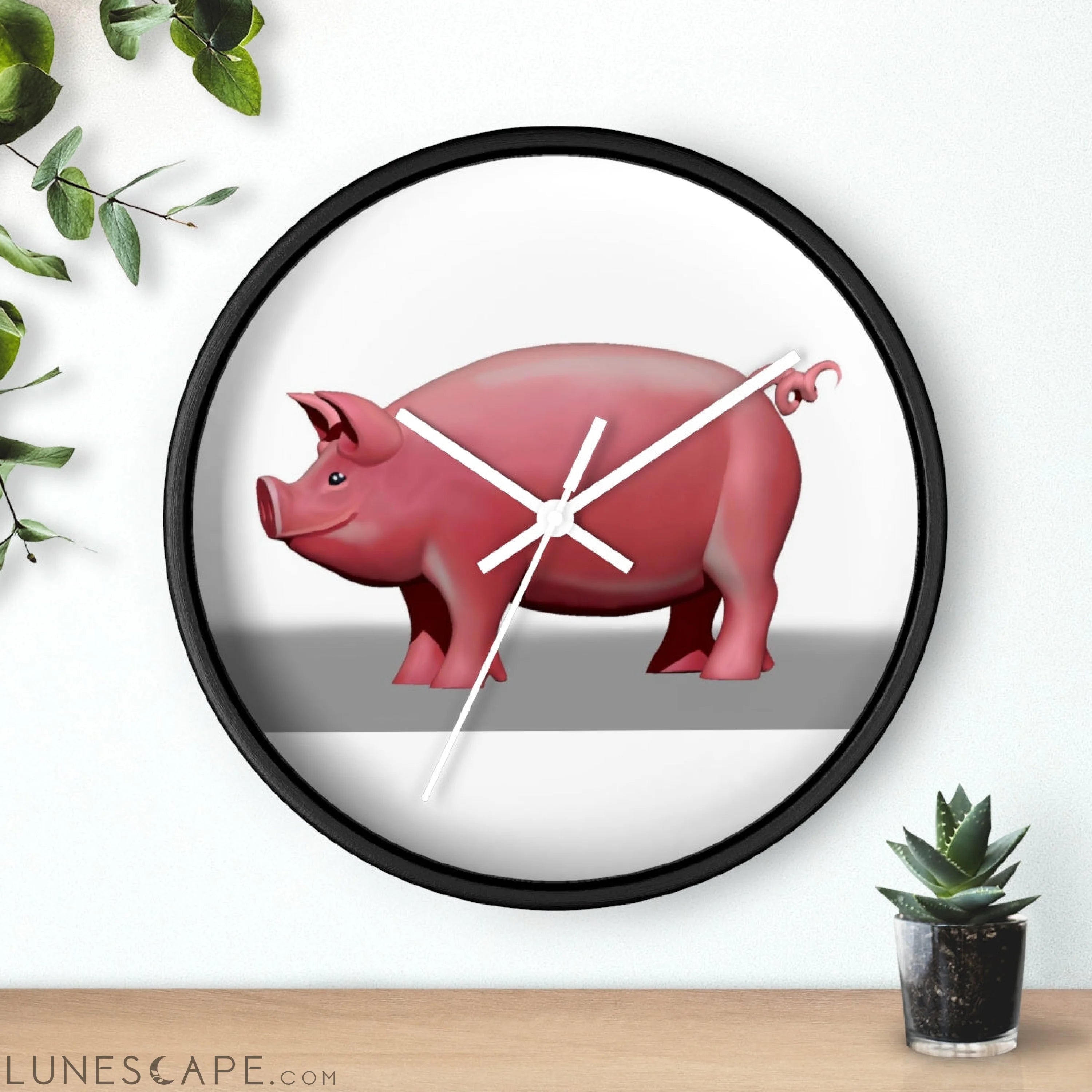 Pig Wall clock LUNESCAPE