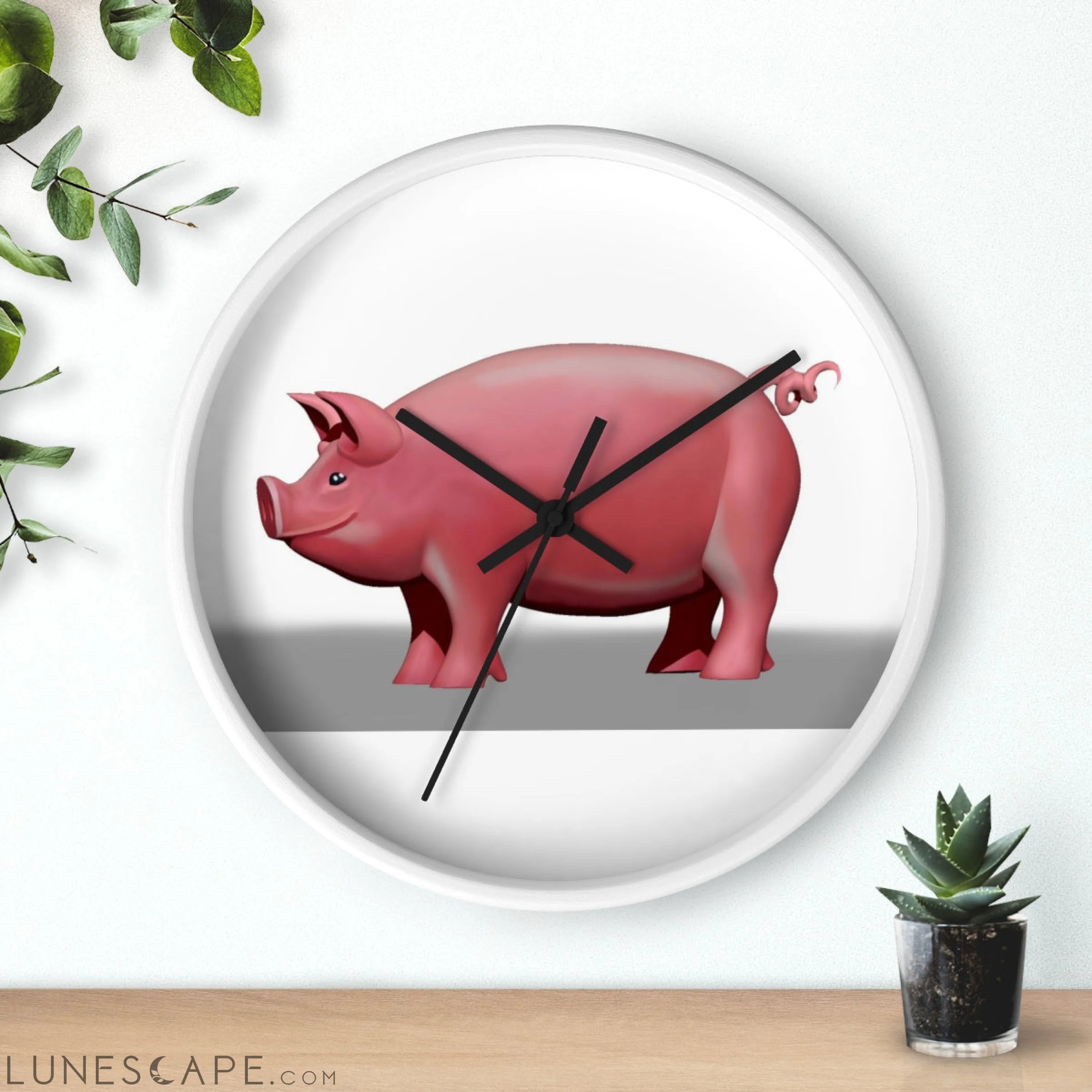 Pig Wall clock LUNESCAPE