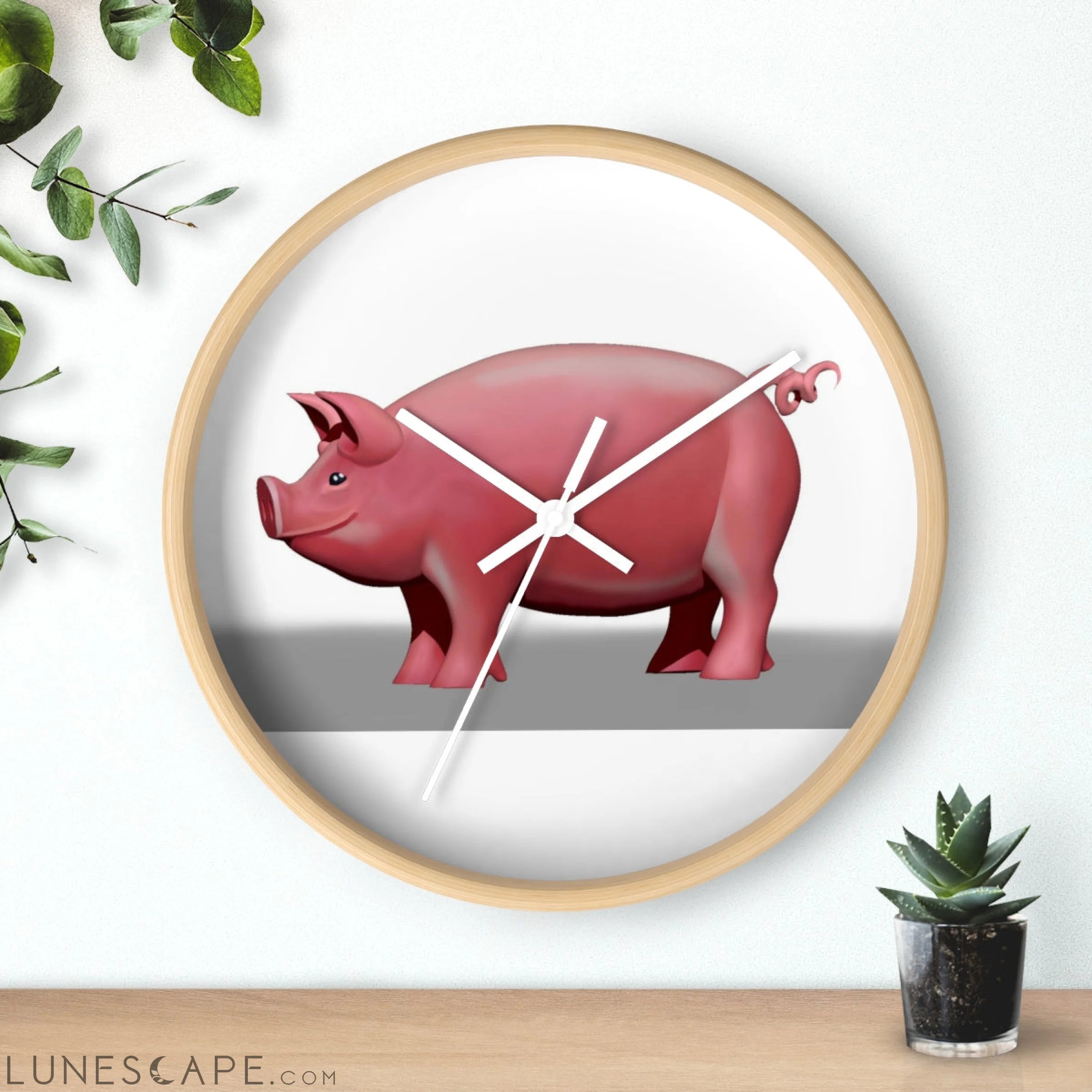 Pig Wall clock LUNESCAPE