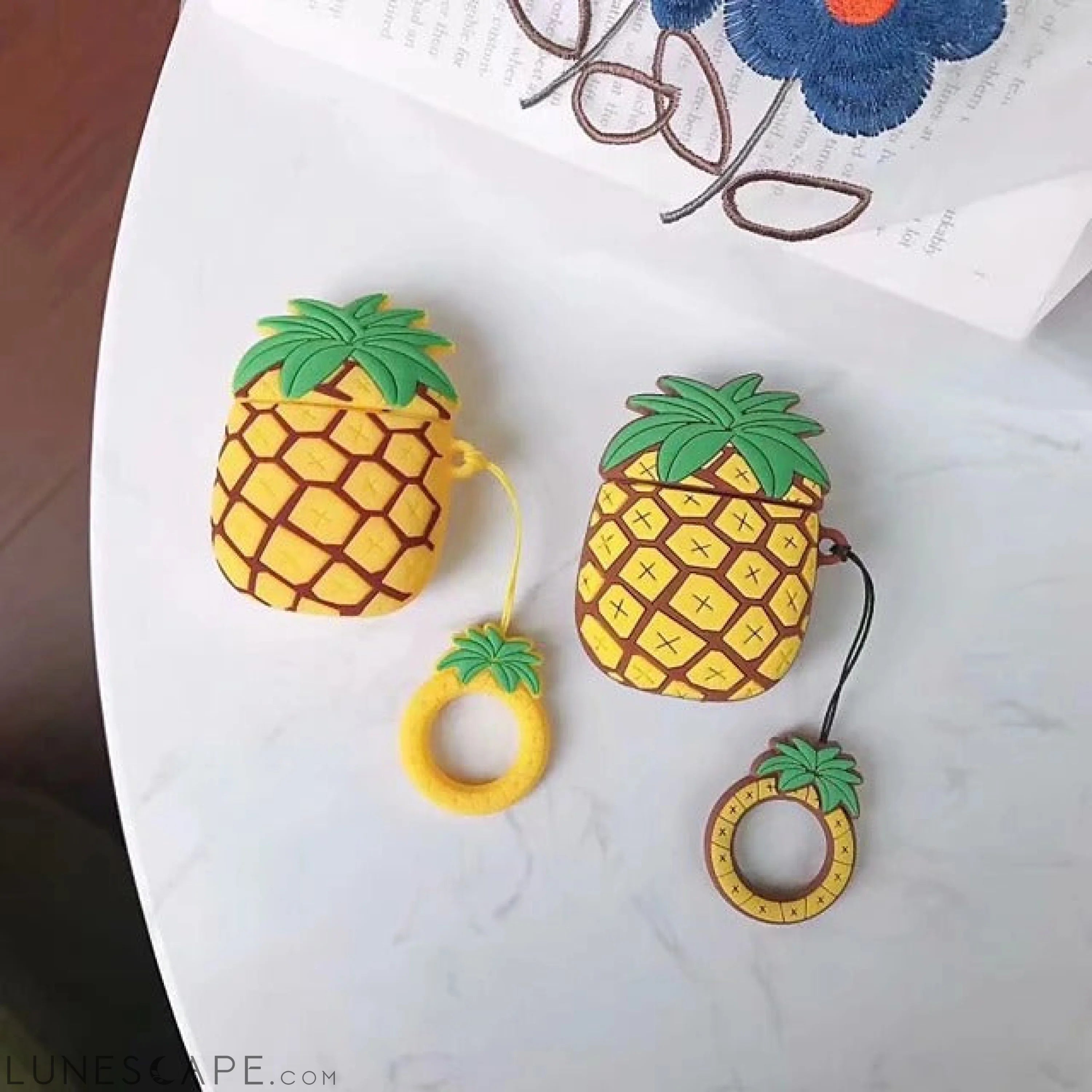 Pineapple AirPods Case Cartoon Protective Cover Soft LUNESCAPE