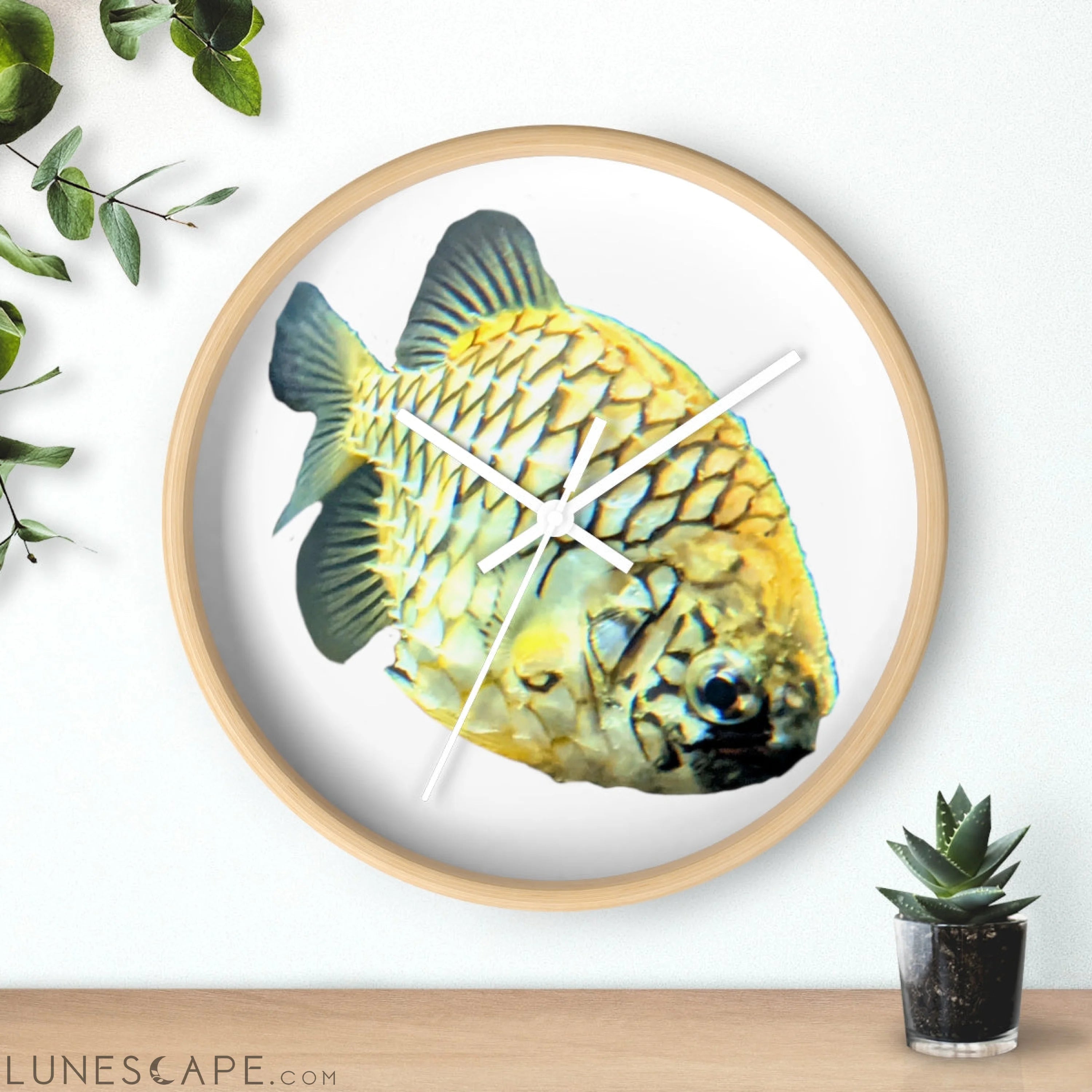 Pineapple Fish Wall clock LUNESCAPE