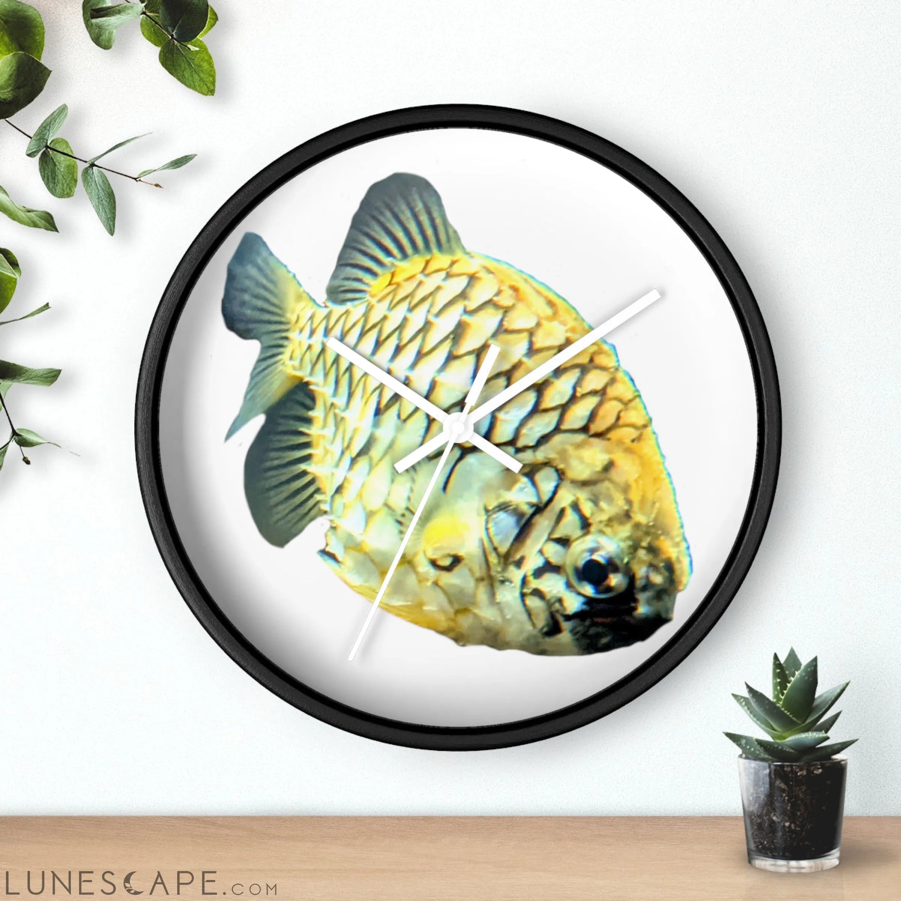 Pineapple Fish Wall clock LUNESCAPE