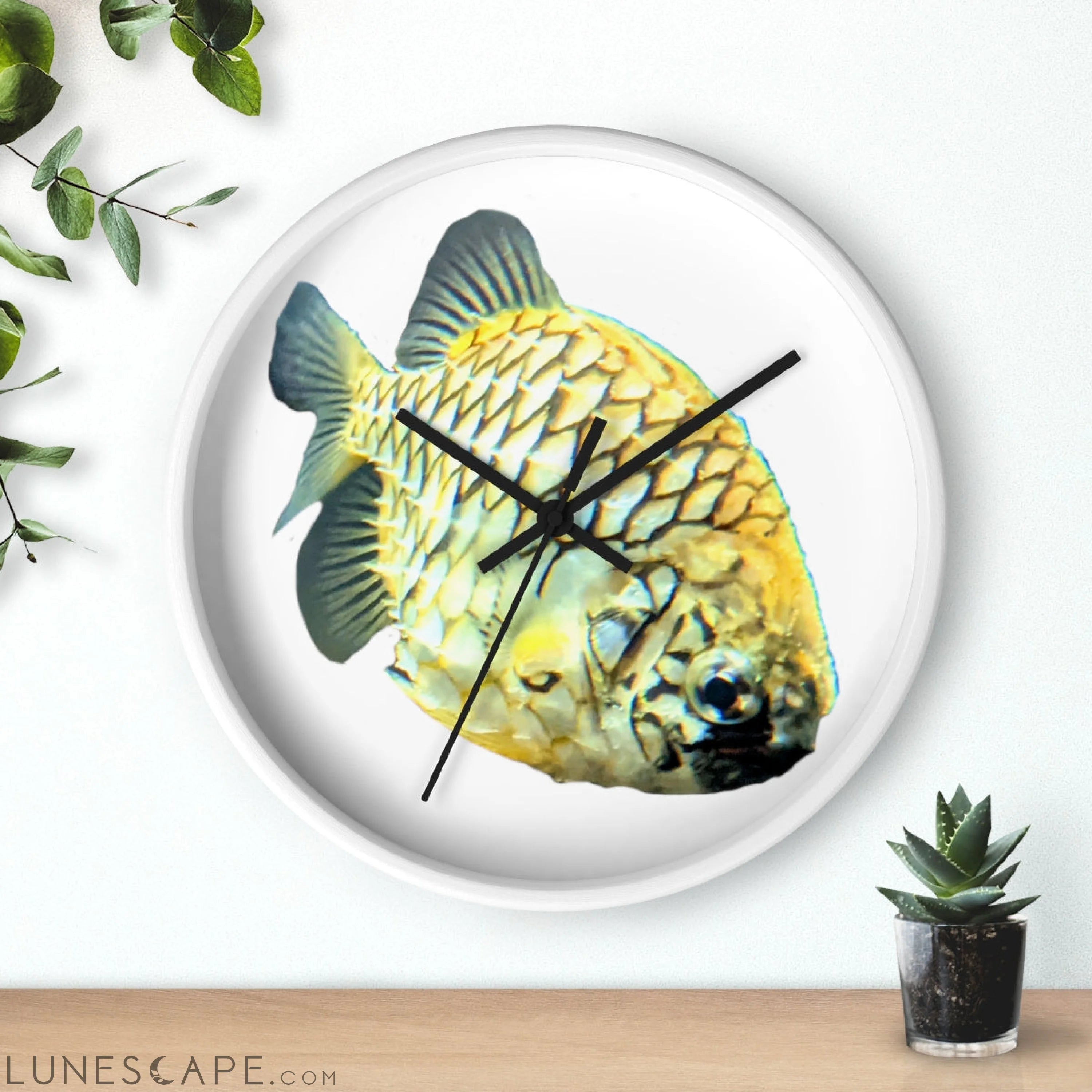 Pineapple Fish Wall clock LUNESCAPE