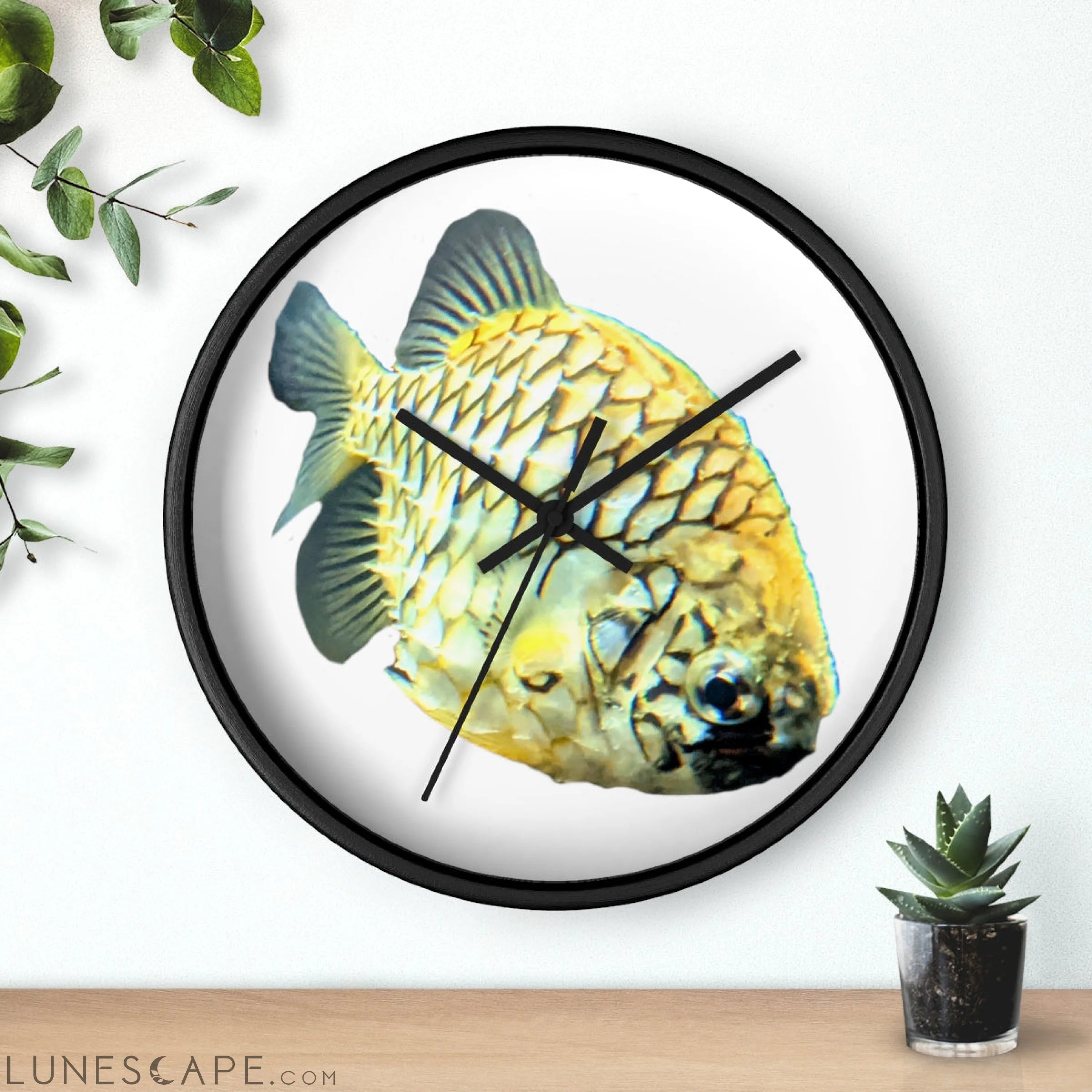 Pineapple Fish Wall clock LUNESCAPE