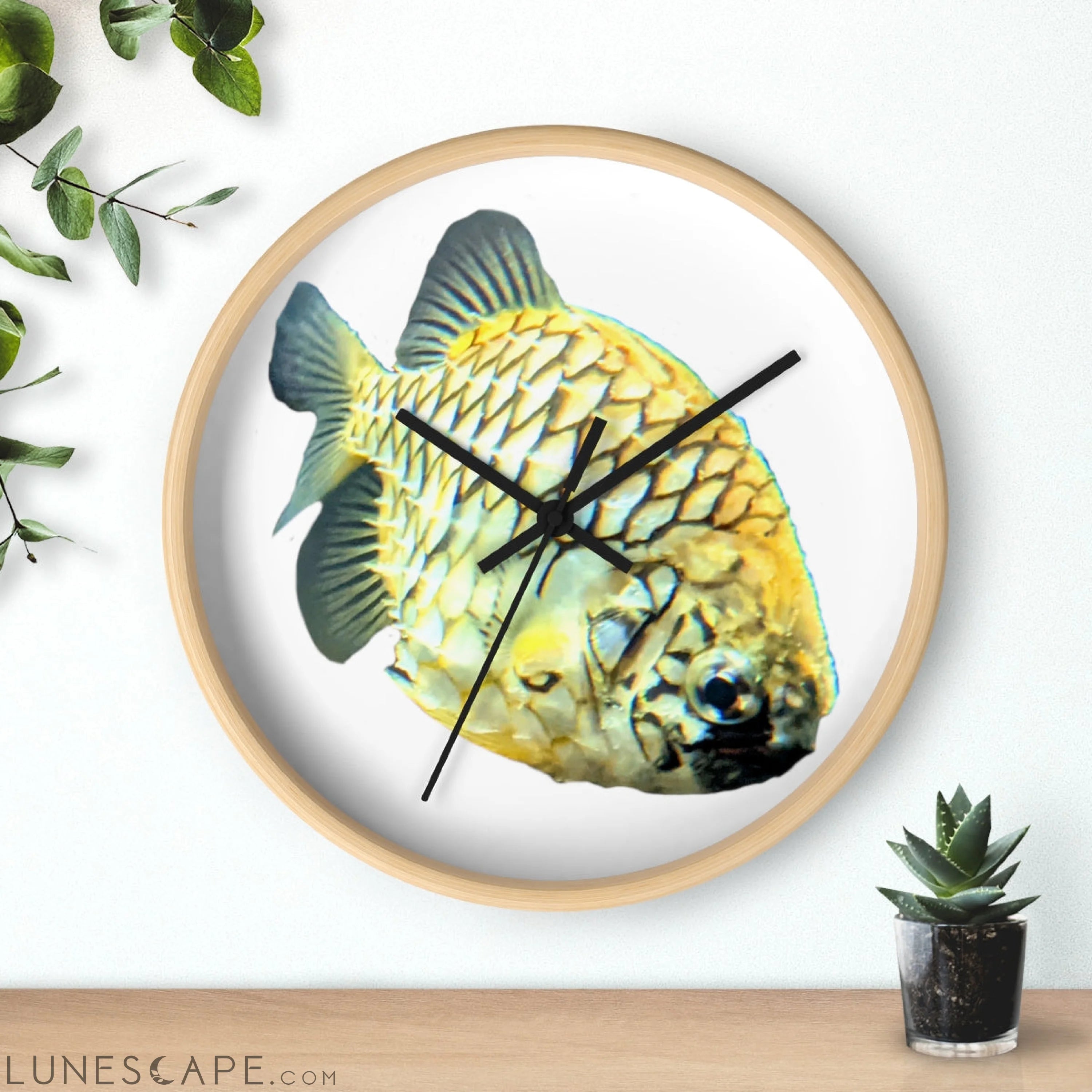 Pineapple Fish Wall clock LUNESCAPE