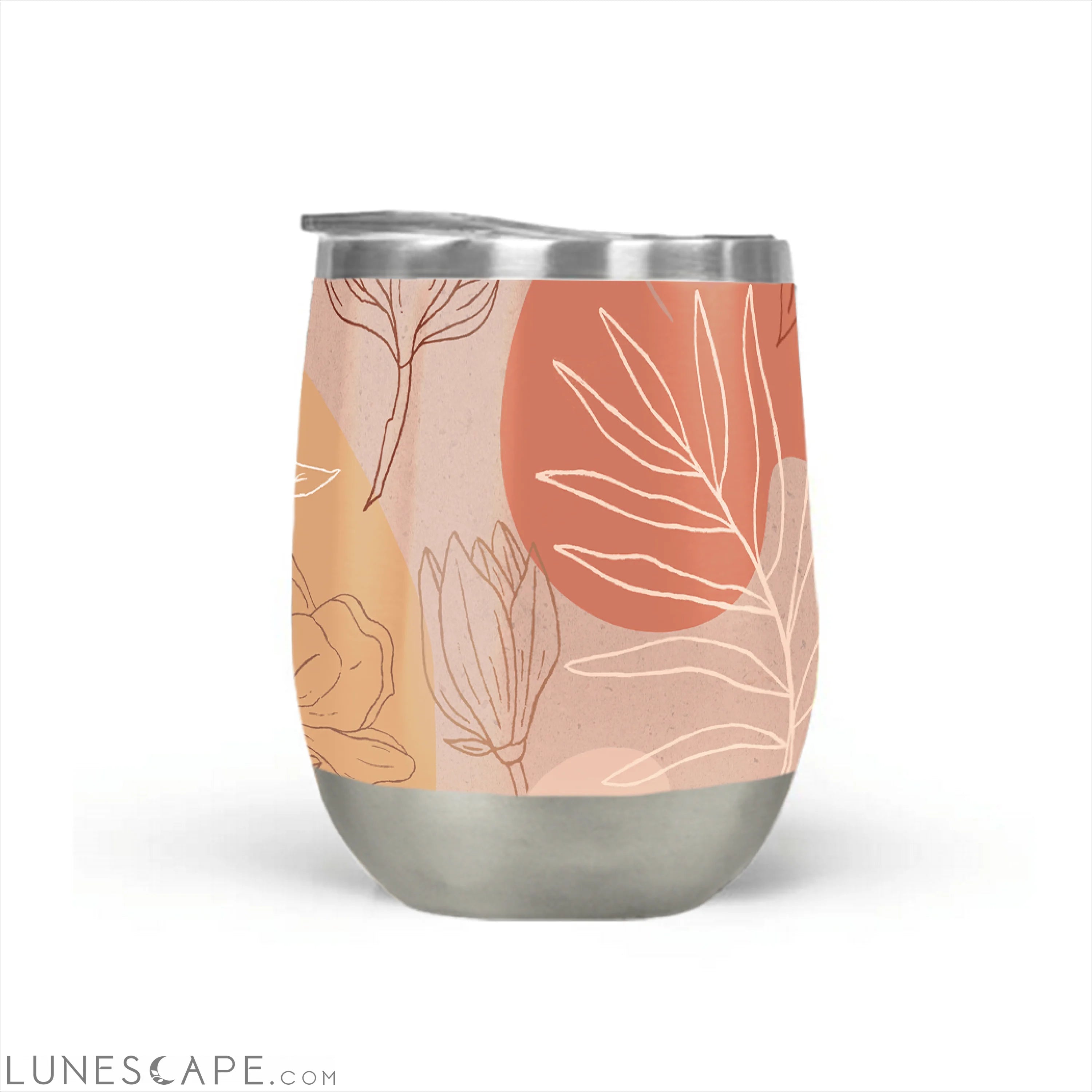 Pink Abstract Desert Wine Tumbler LUNESCAPE